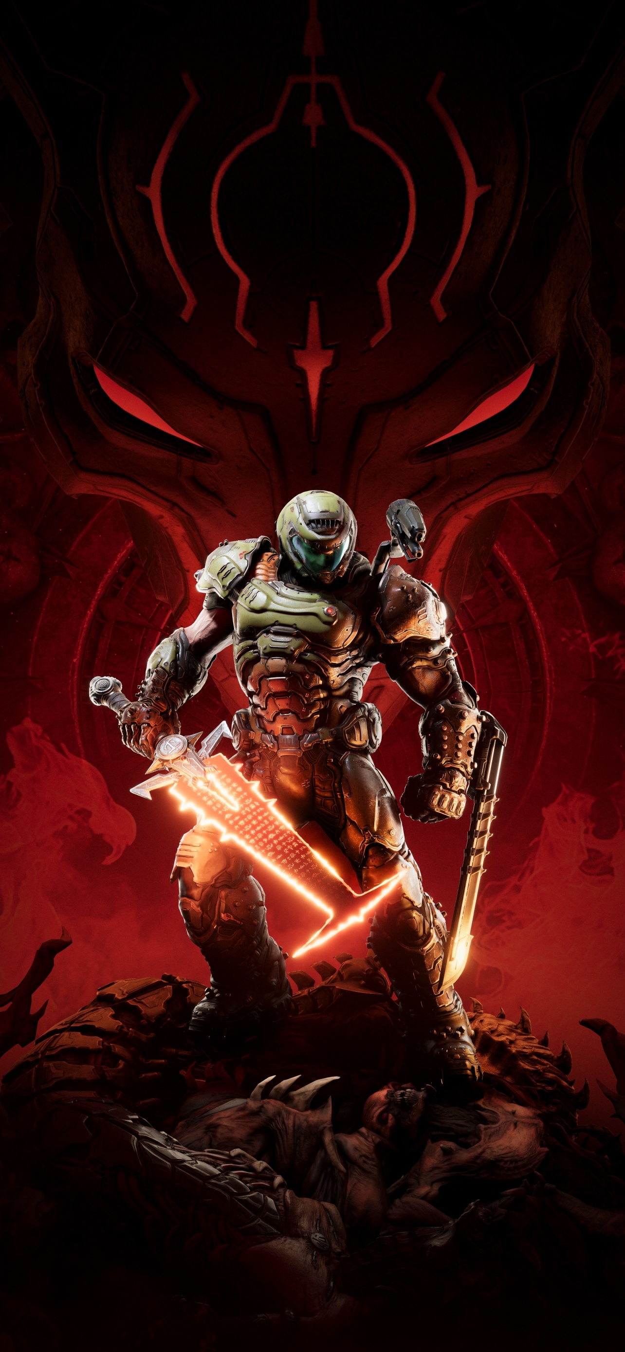 1290x2780 Doom Eternal Wallpaper 4K, Doomguy, Doom Slayer, 2020 Games, PlayStation Games, Phone