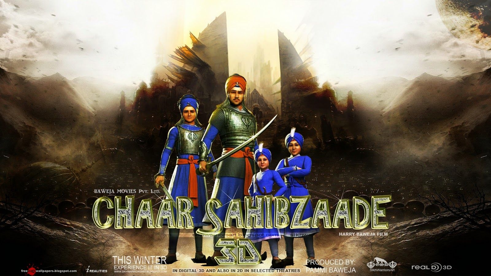 1600x900 Sikh Warriors: Chaar Sahibzaade 3D HD Movie Wallpaper, Desktop