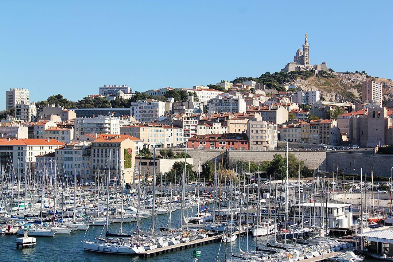 1280x860 Picture Marseille France Sailing Marinas Cities Houses, Desktop