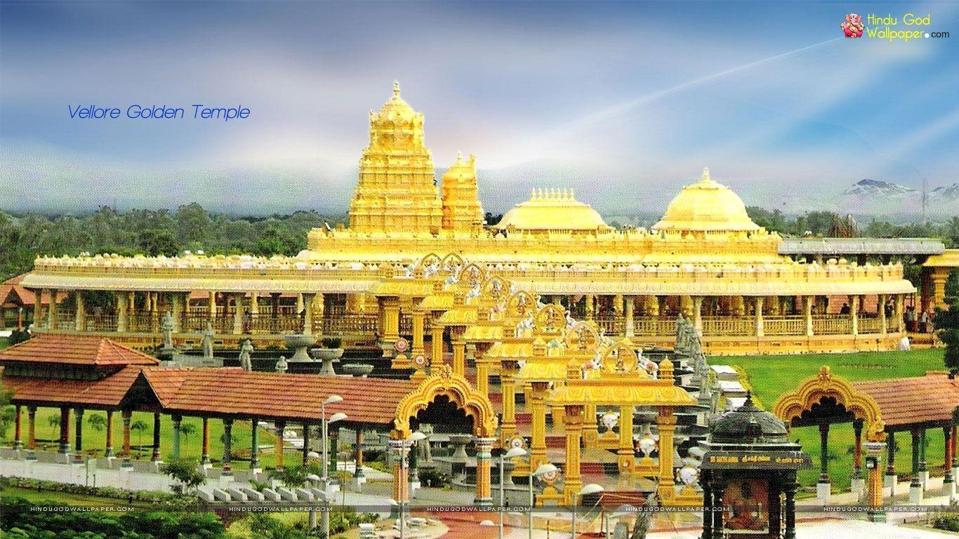 1370x770 Vellore Golden Temple Wallpaper Free Download. Temples, Desktop