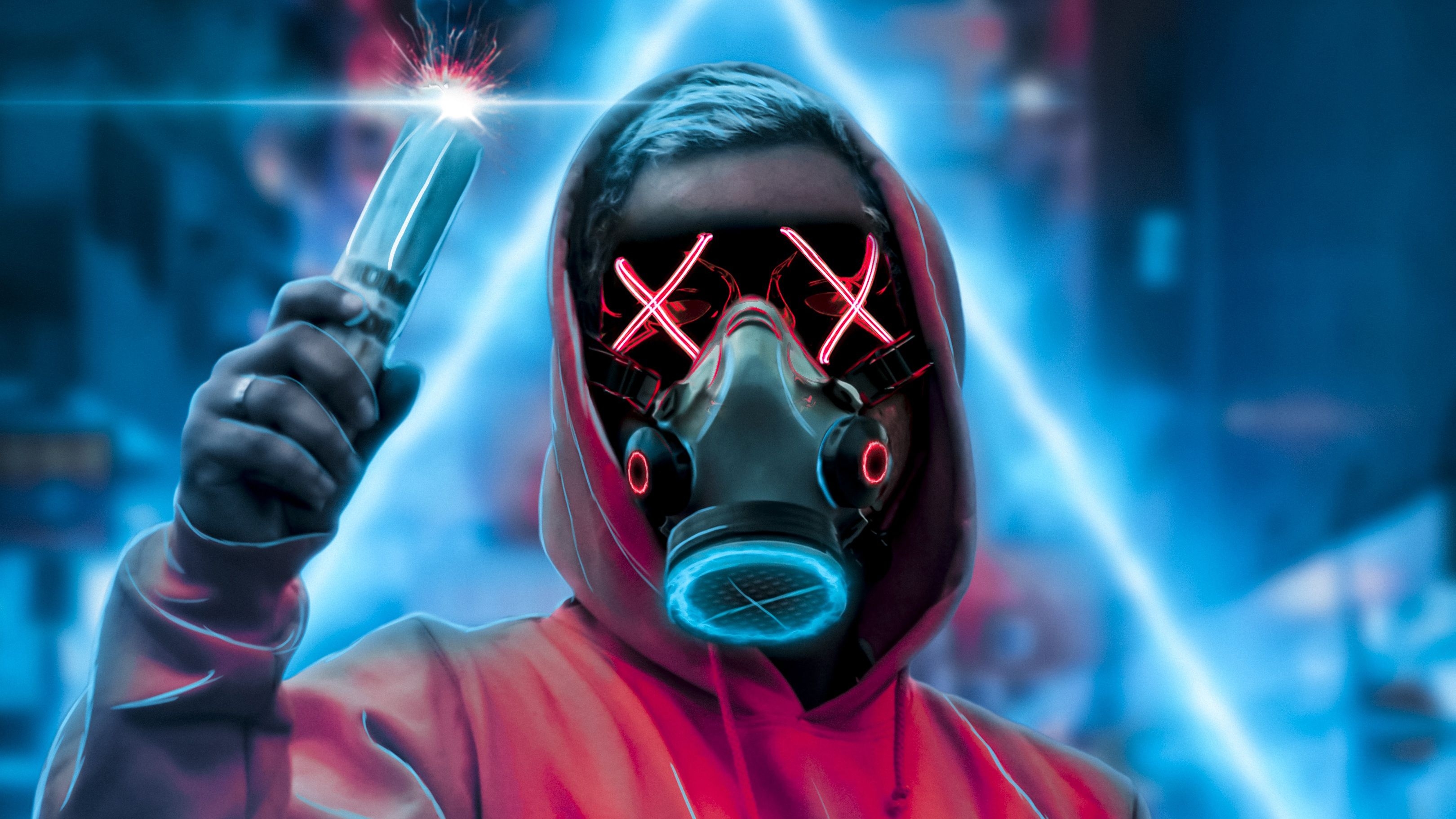 3240x1830 Face Mask Smoke Bomb 4k, HD Artist, 4k Wallpaper, Image, Background, Photo and Picture, Desktop