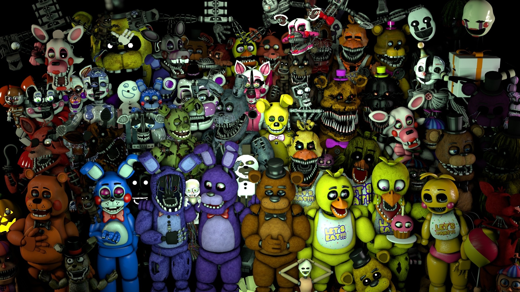 2050x1160 FNaF Mega Poster 2.0 by PixelKirby340 FNaF Mega Poster 2.0, Desktop