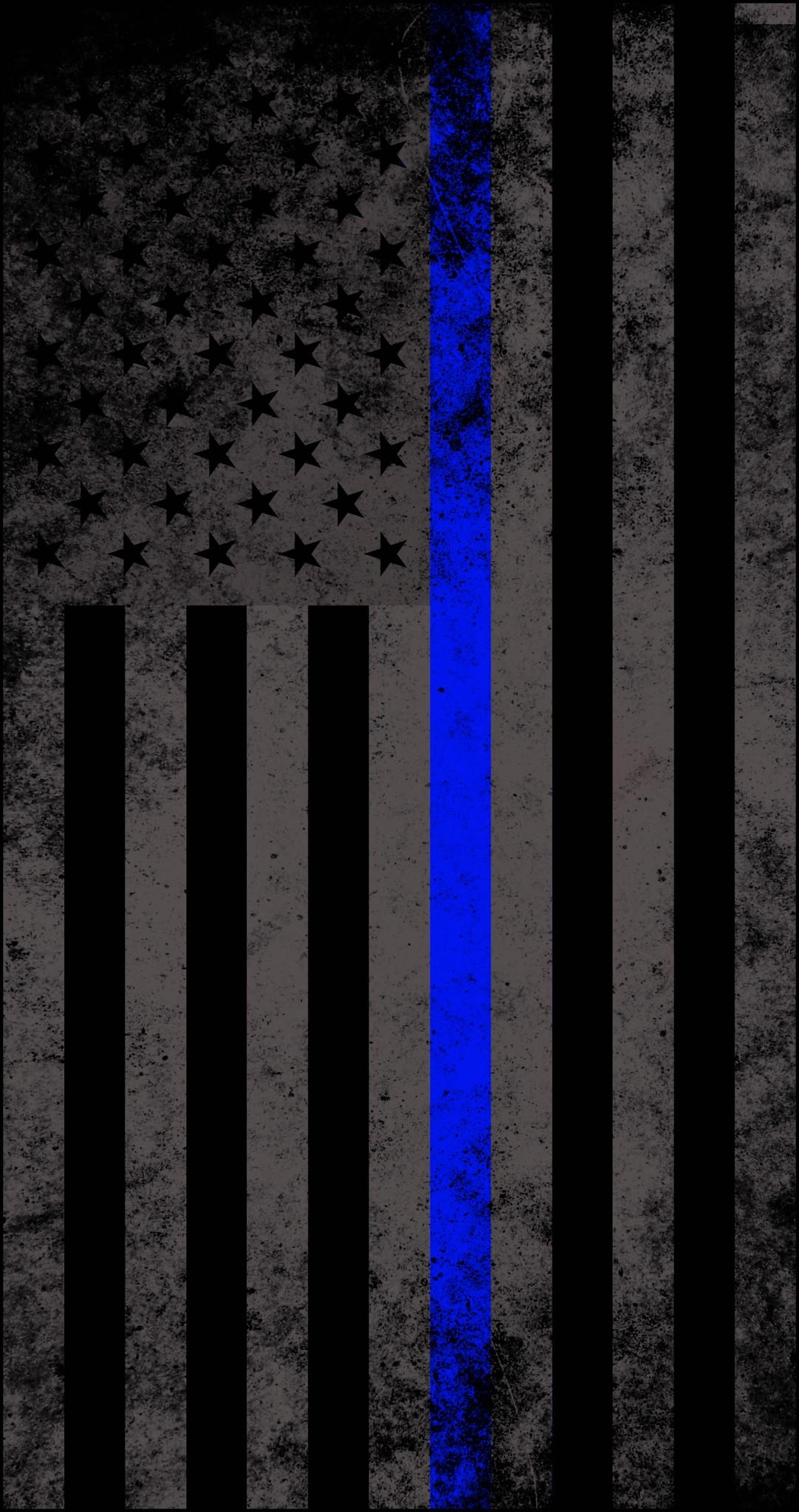 1090x2050 Thin Blue Line Flag Wallpaper, Phone