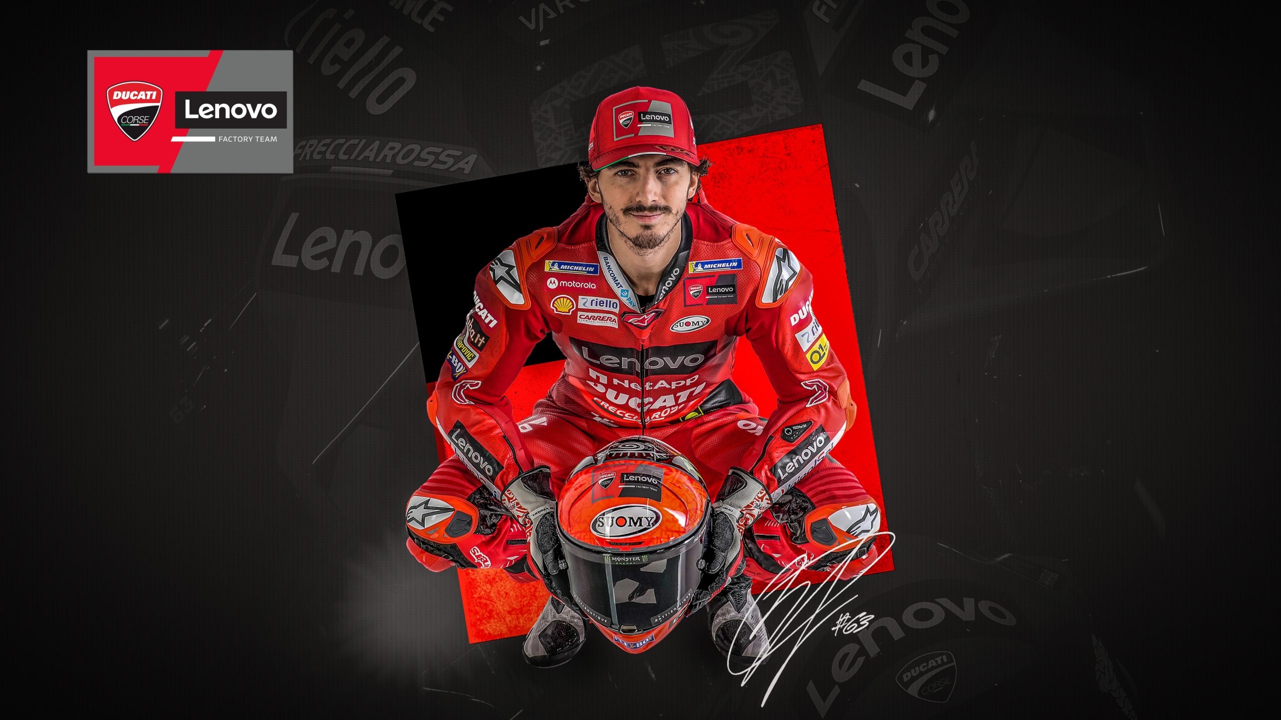 2560x1440 Ducati MotoGP Team Extends Pecco Bagnaia Contract By Two Years, Desktop