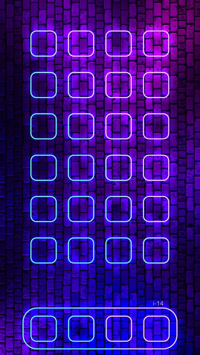 850x1500 iPhone 15 Pro Neon App Icon App Dock, Phone