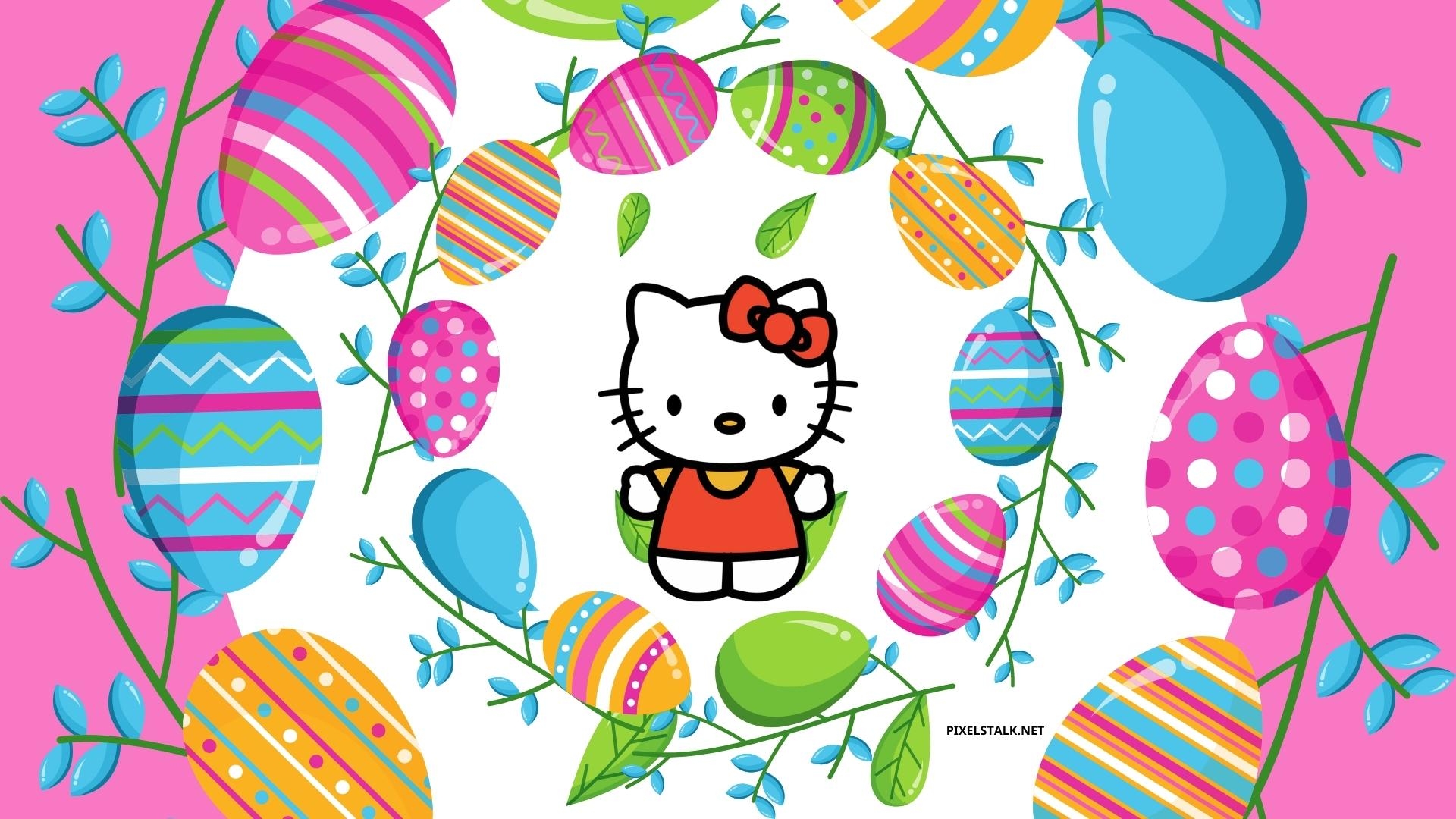 1920x1080 Hello Kitty Easter Bunny Wallpaper HD, Desktop