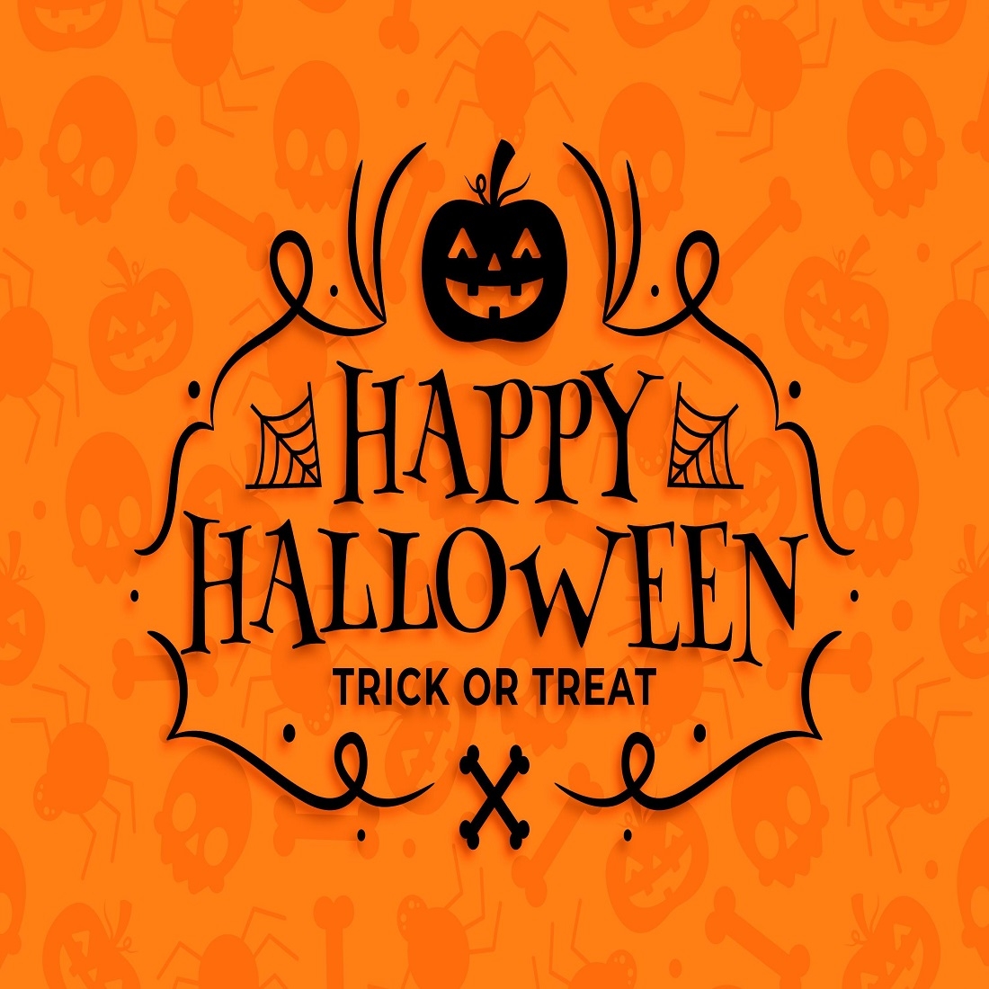 1100x1100 Happy Halloween wallpaper design, Phone