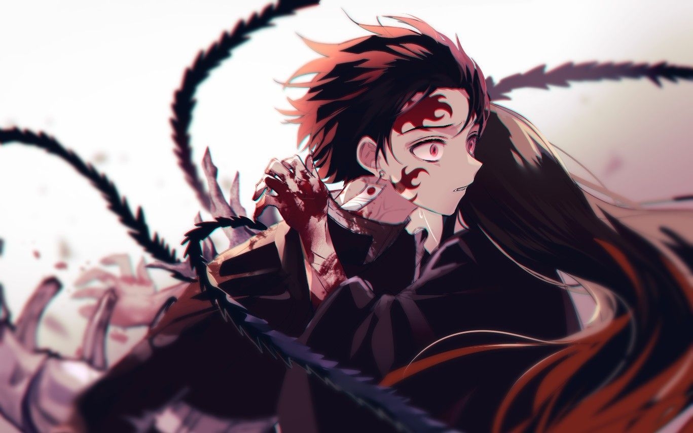 1370x860 Nezuko and Tanjiro. Anime demon, Demon, Anime, Desktop