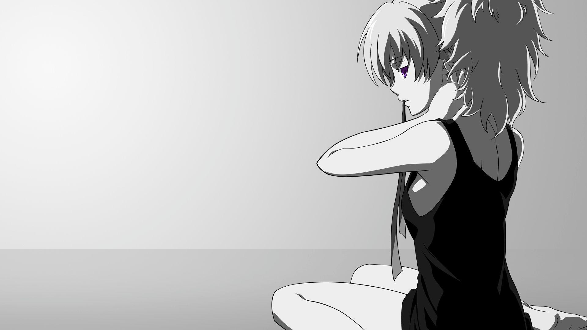 1920x1080 Black and White Anime Girl Wallpaper Free Black and White Anime Girl Background, Desktop