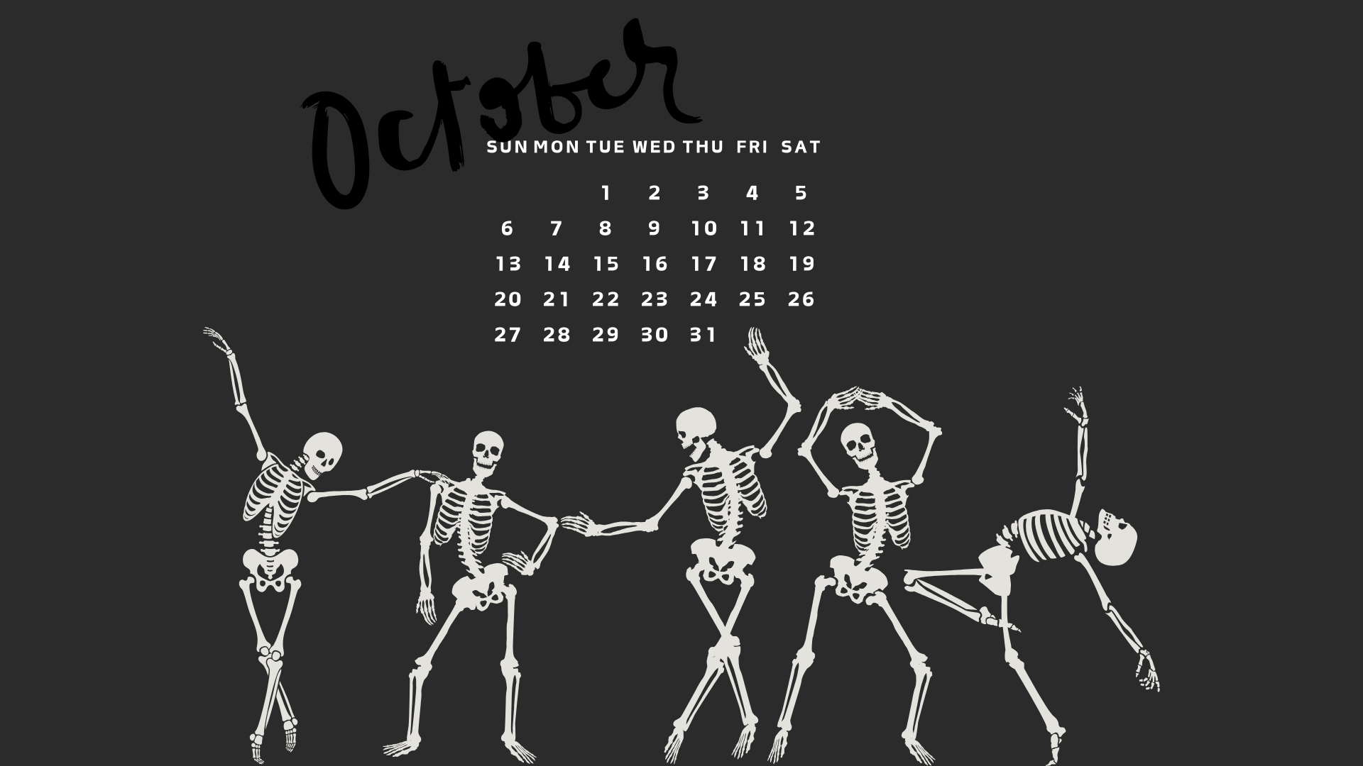 1920x1080 FREE OCTOBER 2024 DESKTOP CALENDAR, Desktop