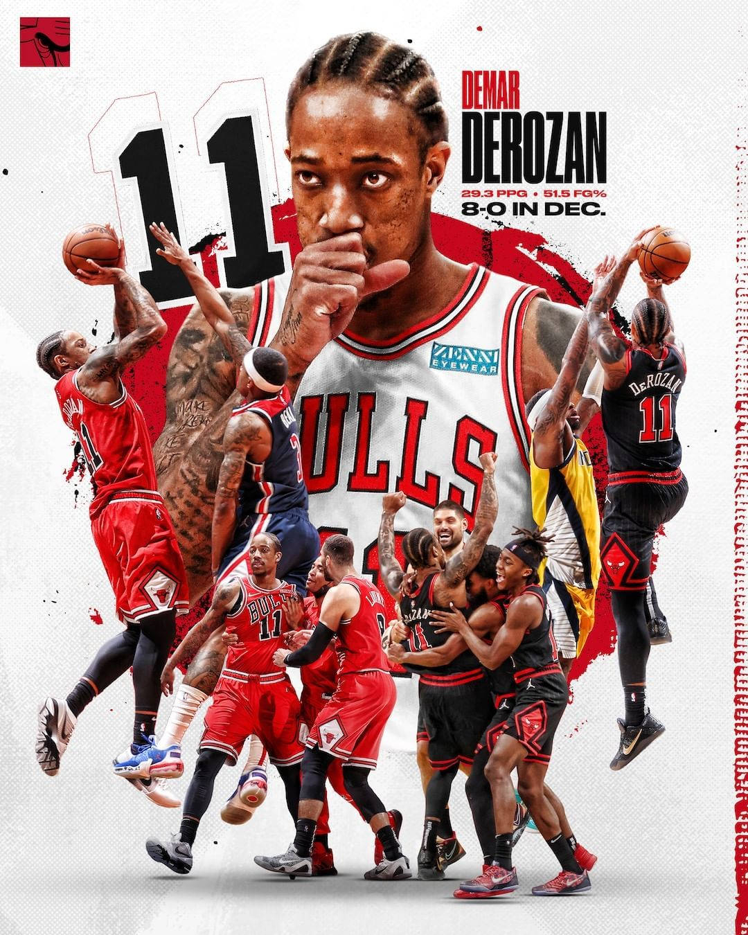 1080x1350 Download Demar Derozan Chicago Bulls Team Poster Wallpaper, Phone