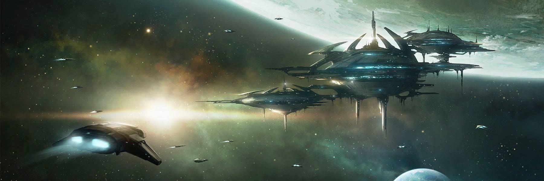 1800x600 Stellaris wallpaper, Dual Screen