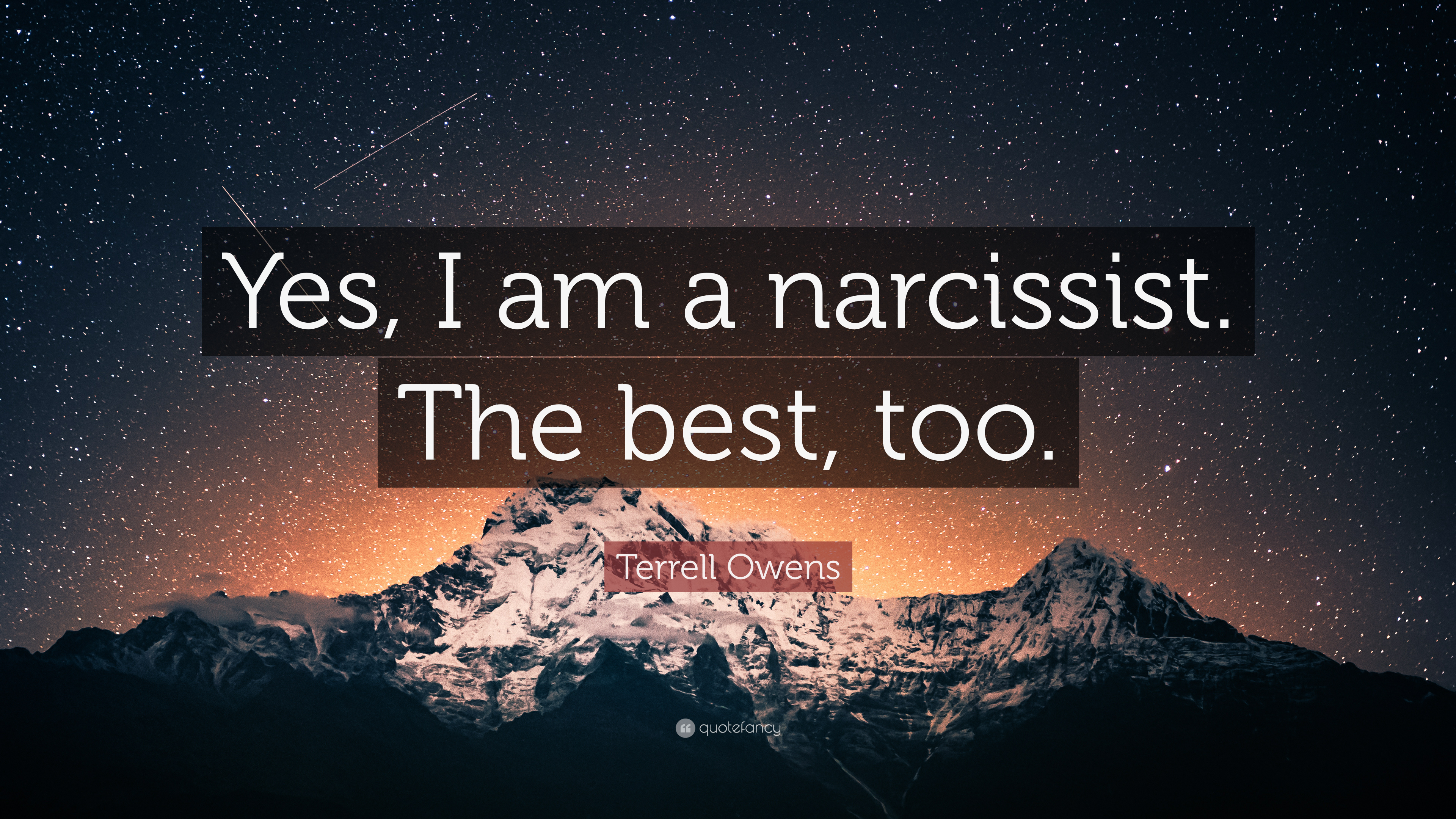 3840x2160 Terrell Owens Quote: “Yes, I am a narcissist. The best, too.”, Desktop