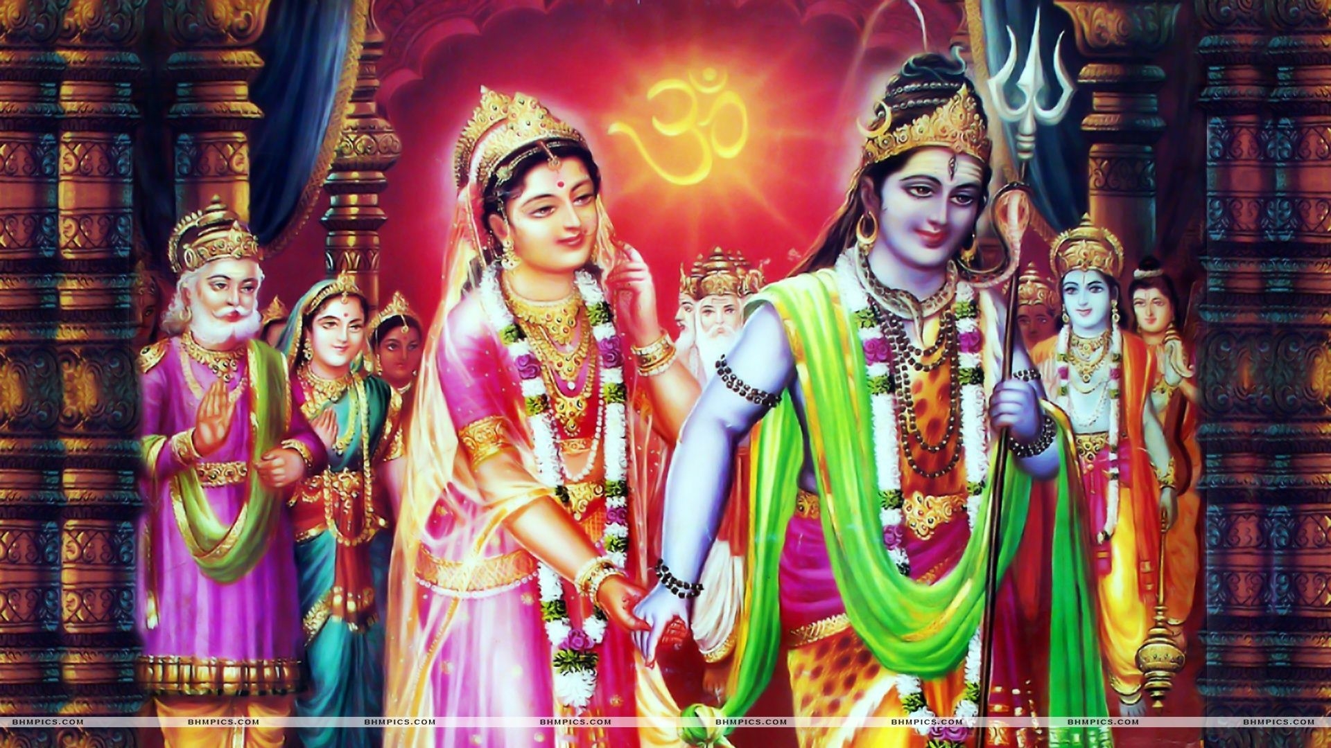 1920x1080 Marriage Of Lord Shiva And Goddess Parvati Wallpaper, Desktop