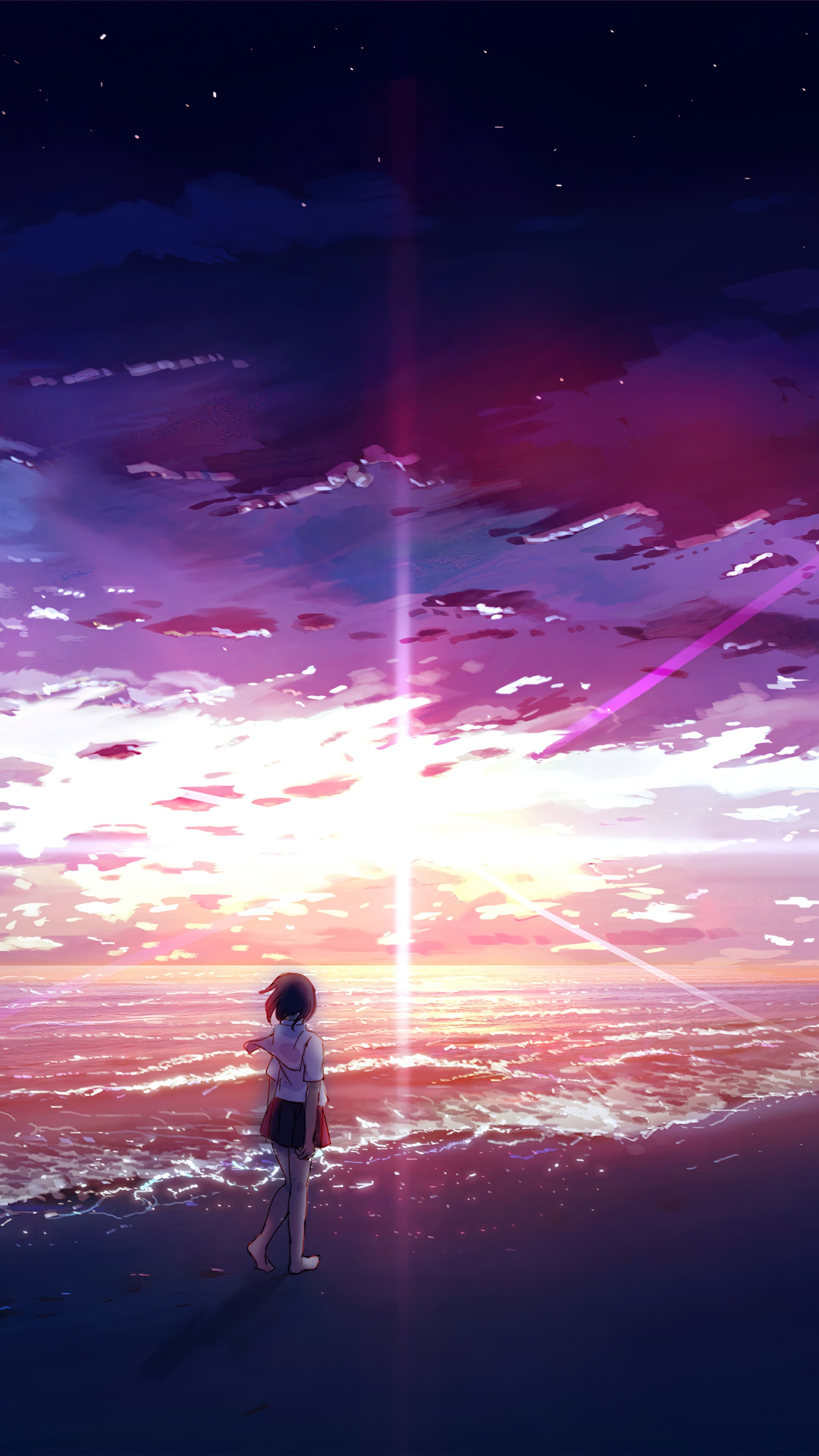 2160x3840 Free download Beach Waves Sunrise Anime 4K Wallpaper iPhone HD Phone 4810f [] for your Desktop, Mobile & Tablet. Explore Aesthetic Anime Wallpaper for iPhone. Anime Wallpaper for iPhone, Phone