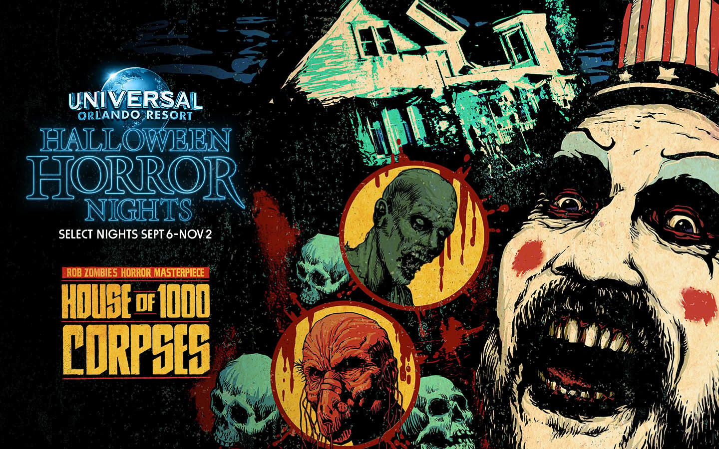 1440x900 HHN 29: House of 1000 Corpses 29: Houses Night Nightmares, Desktop