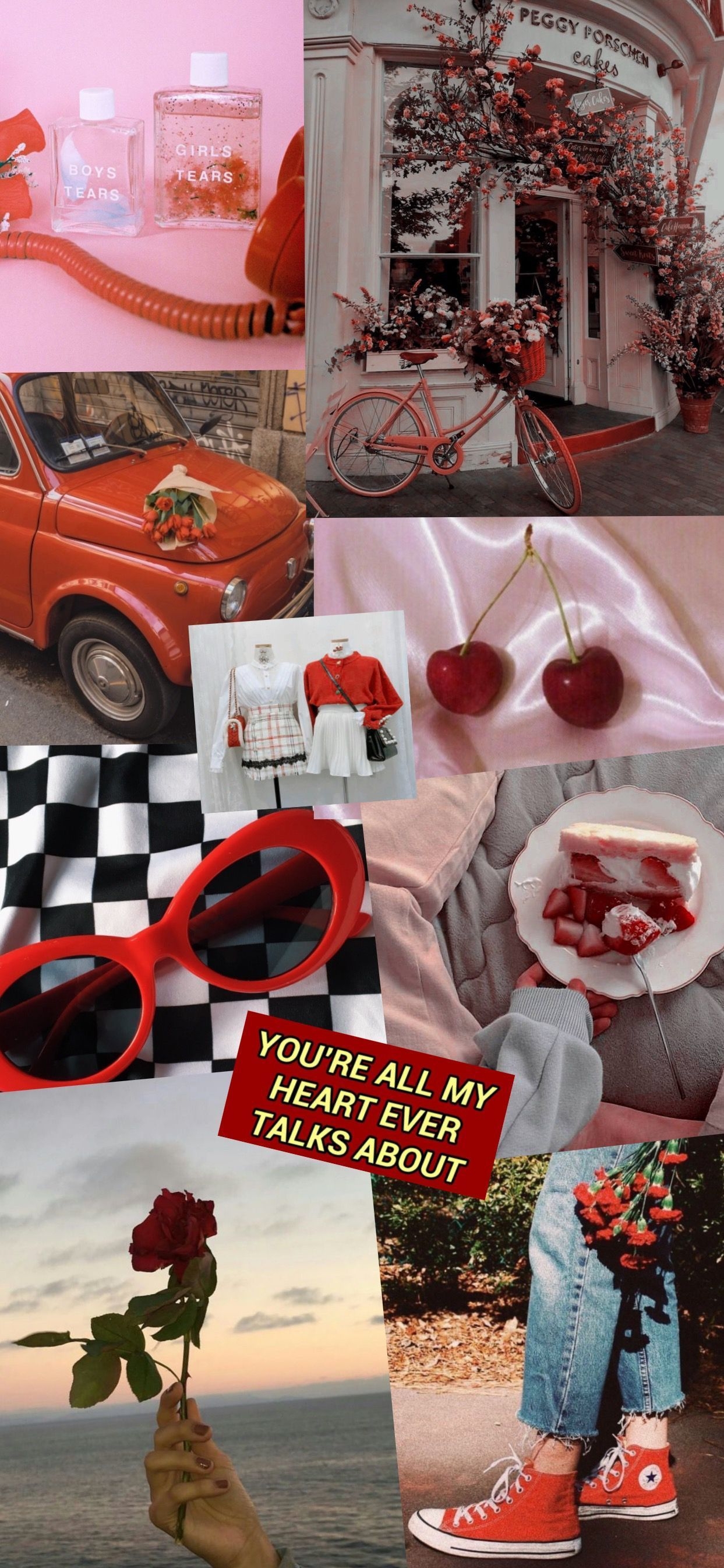 1250x2690 Cute Red Grunge Aesthetic Wallpaper Free Cute Red Grunge Aesthetic Background, Phone