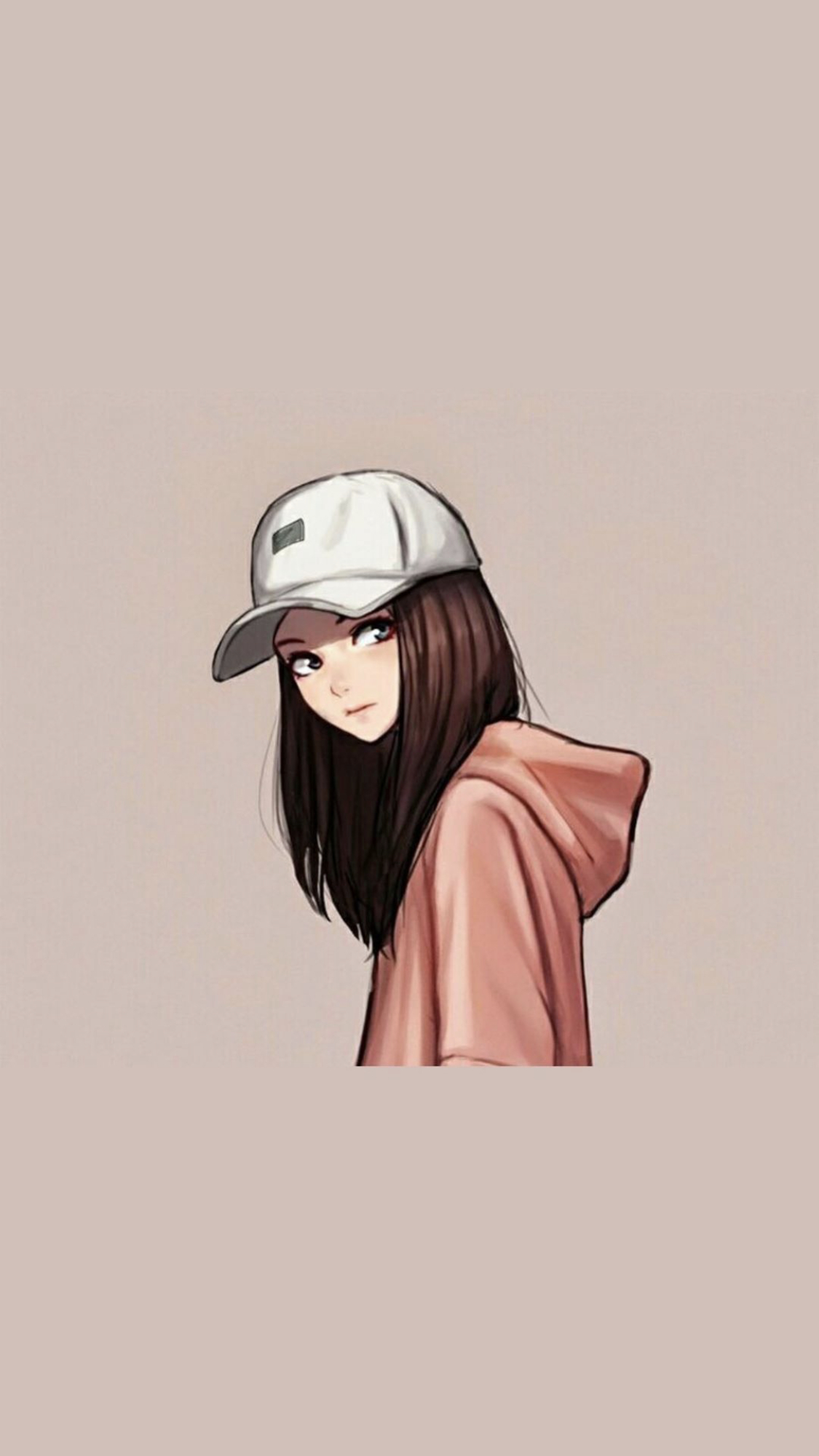 1130x2010 Aesthetic Cute Girl Wallpaper Drawings, Phone
