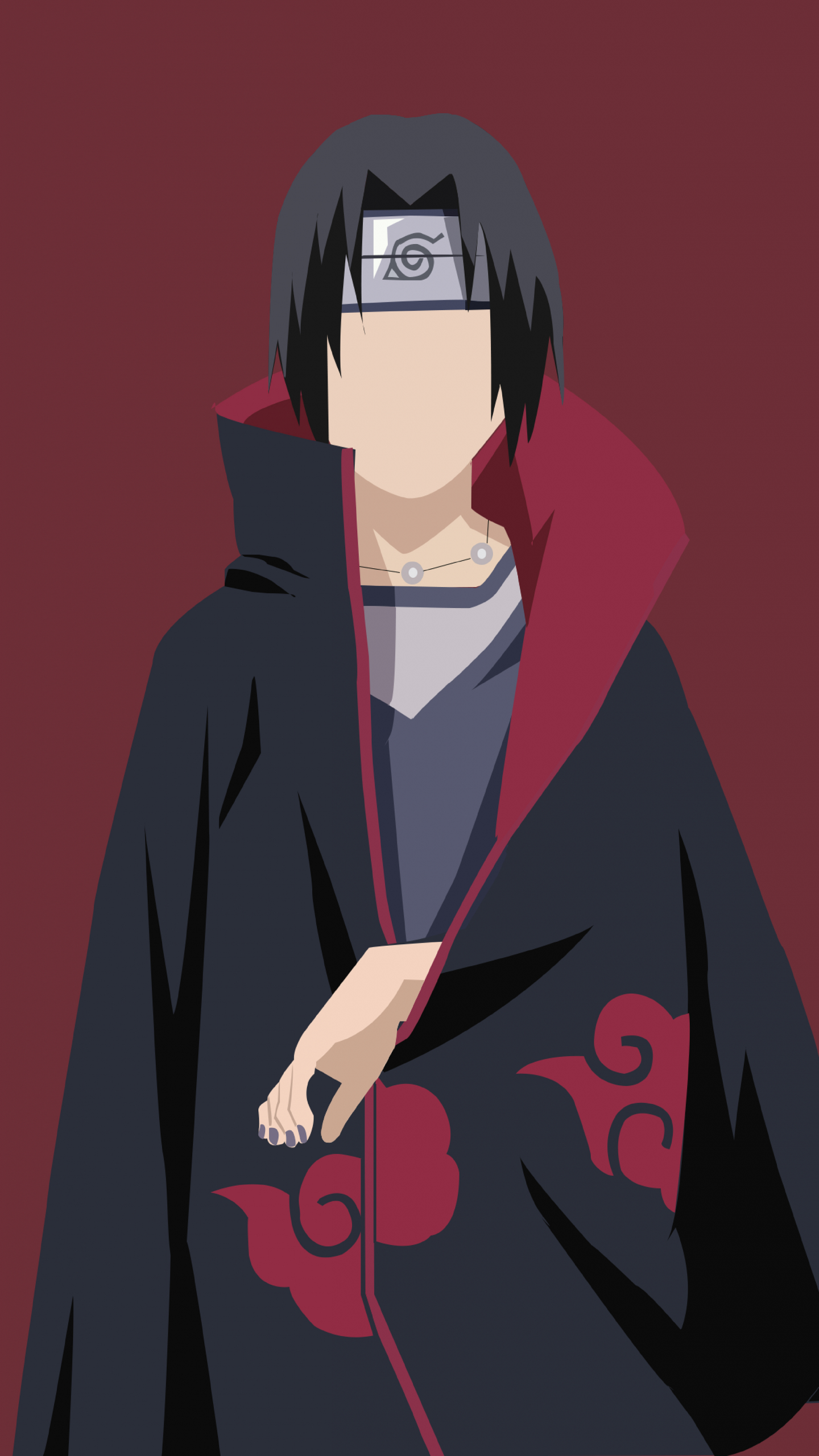 1440x2560 Itachi Uchiha Wallpaper 4K, Naruto, Minimal art, 5K, Minimal, Phone