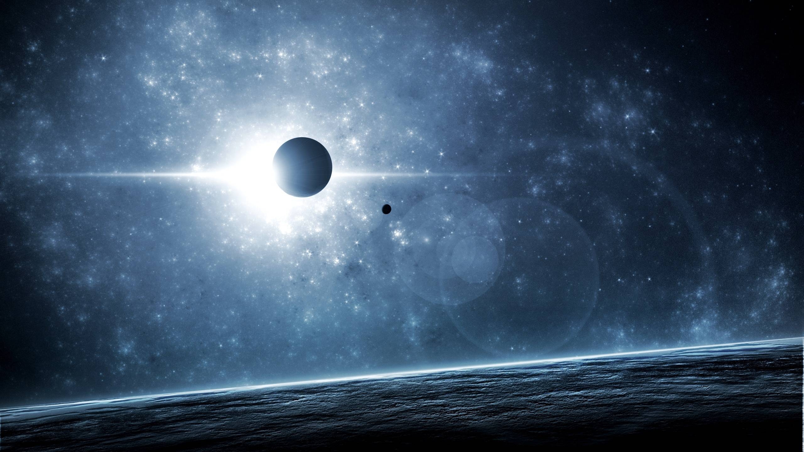 2560x1440 Planet Eclipse Tiny Distant Solar Lunar HD wallpaper #, Desktop