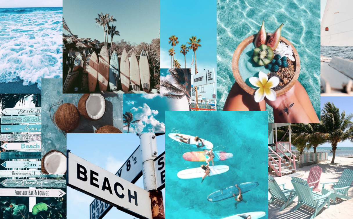 1220x760 Collage Aesthetic Summer Laptop Wallpaper Free Collage Aesthetic Summer Laptop Background, Desktop