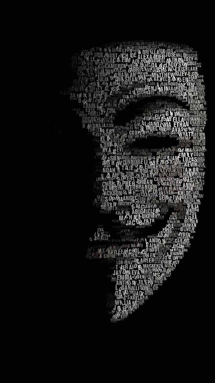 750x1330 anonymous Typography. coisas legais. Hacker wallpaper, Phone