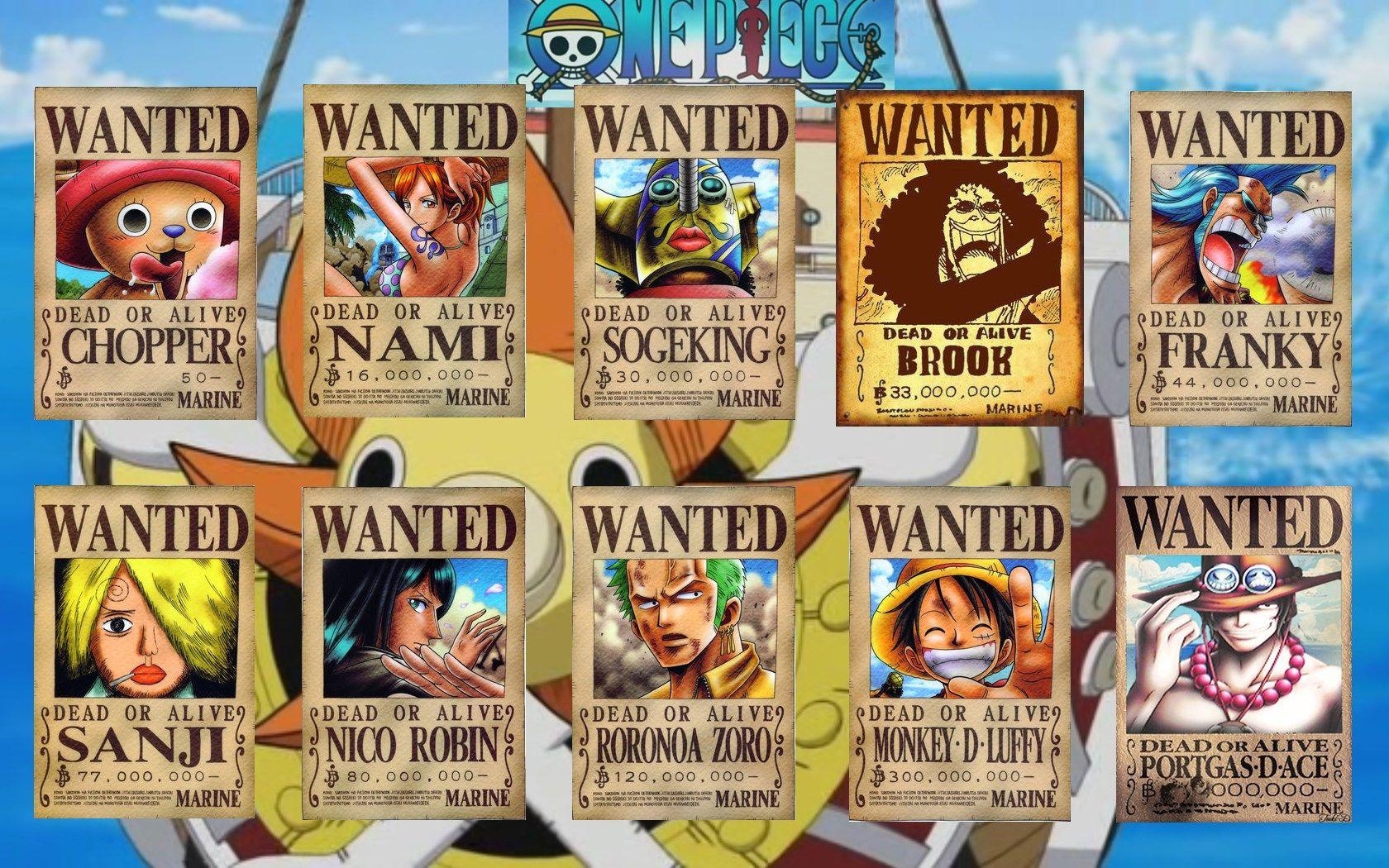 1680x1050 one piece wanted posters wallpaper Wallppapers Gallery, Desktop