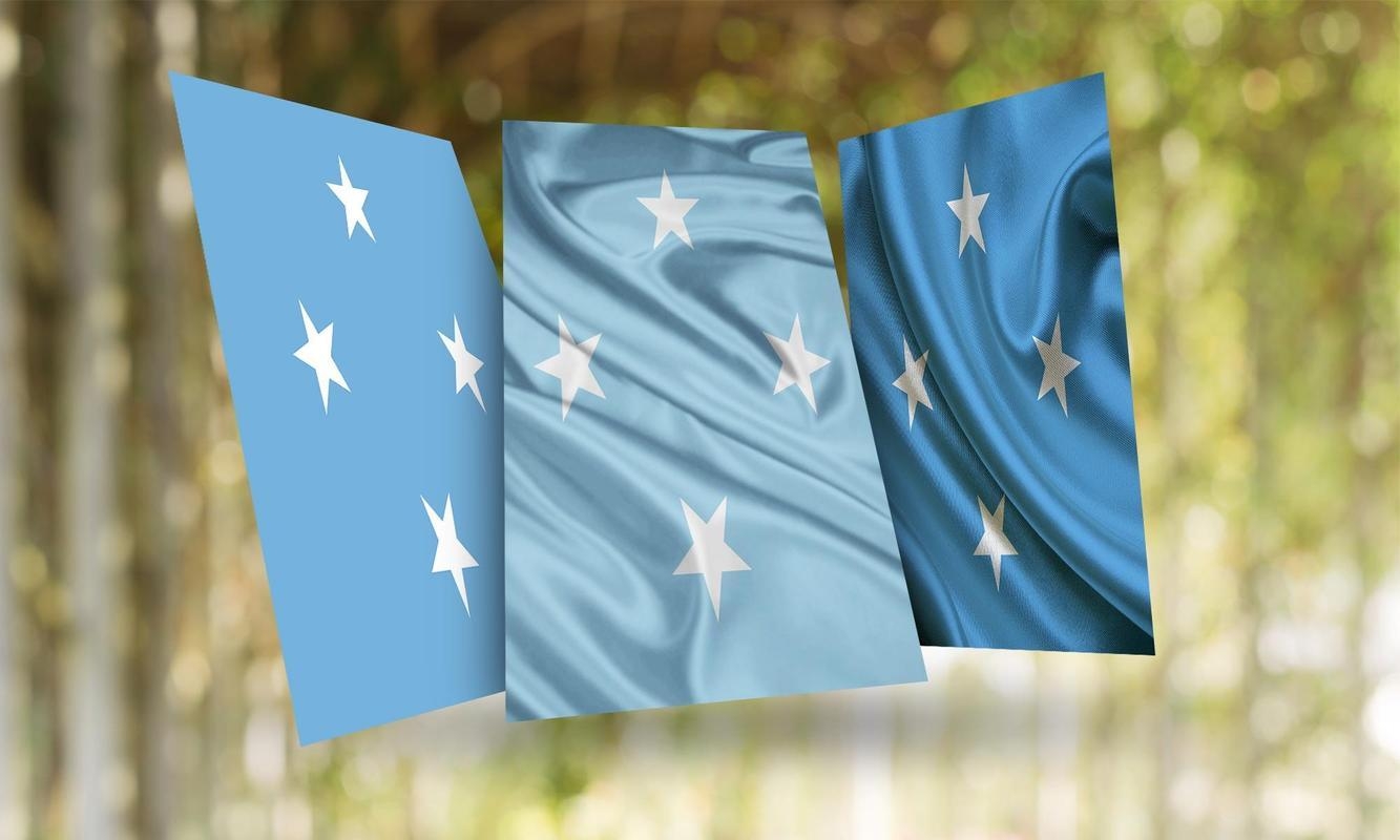 1340x800 Micronesia Flag Wallpaper for Android, Desktop