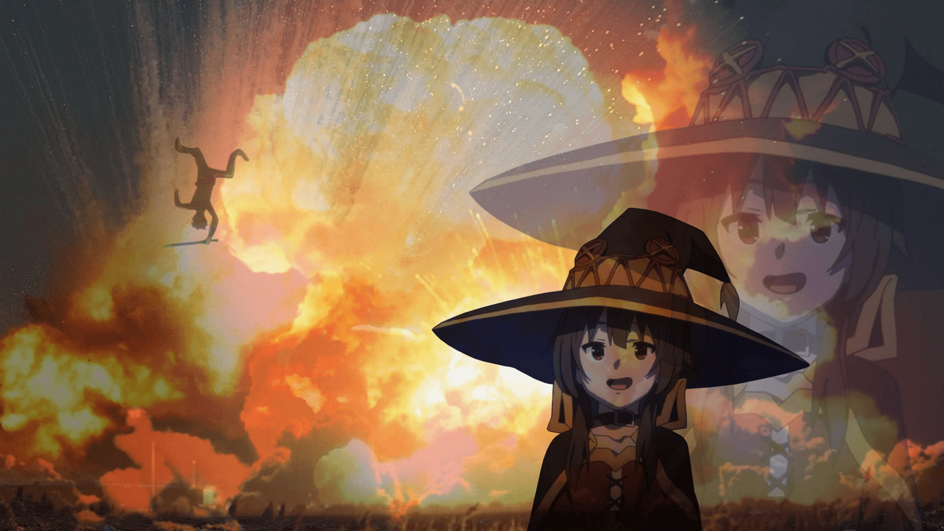 1920x1080 Wallpaper, illustration, explosion, Kono Subarashii Sekai ni, Desktop