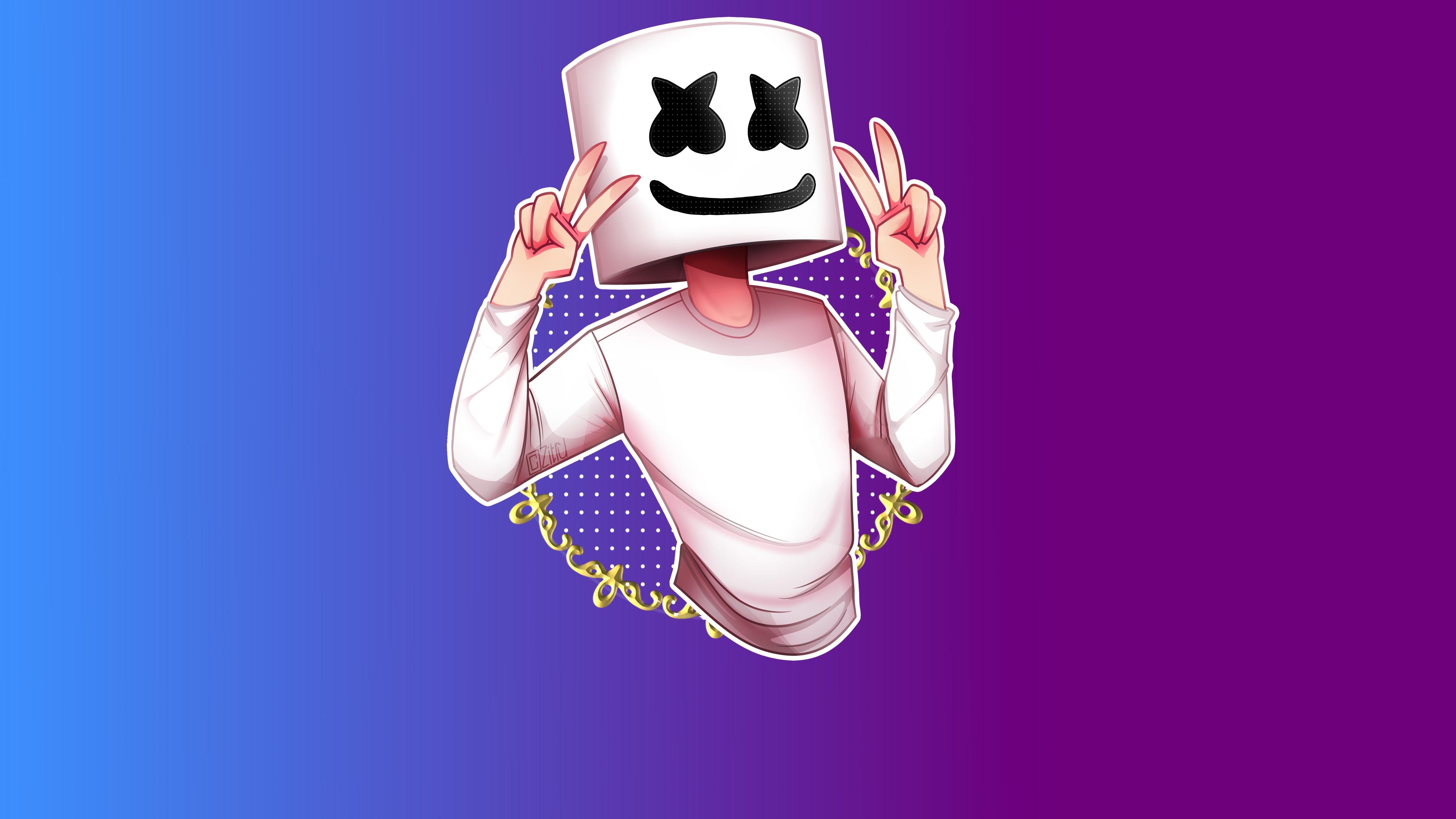 4600x2590 Marshmello Minimalism, HD Music, 4k Wallpaper, Image, Background, Photo and Picture, Desktop