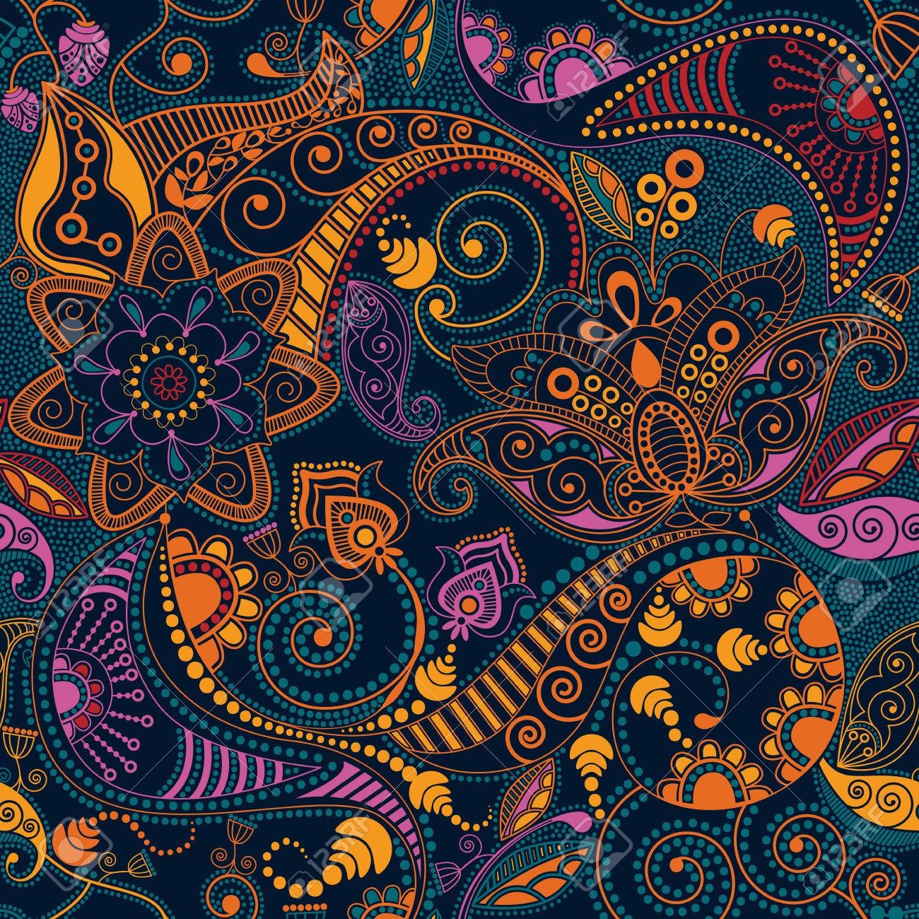 1300x1300 Paisley Pattern Wallpaper HD Background, Phone