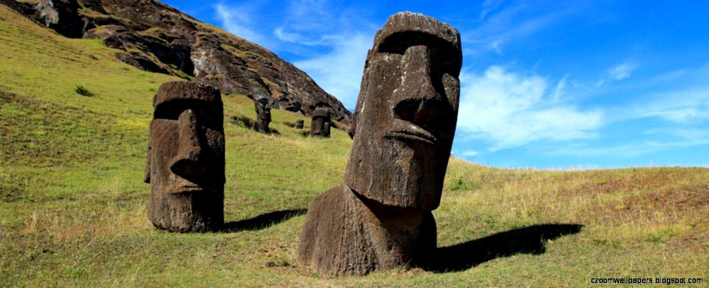 1410x580 Easter Island Image, Dual Screen