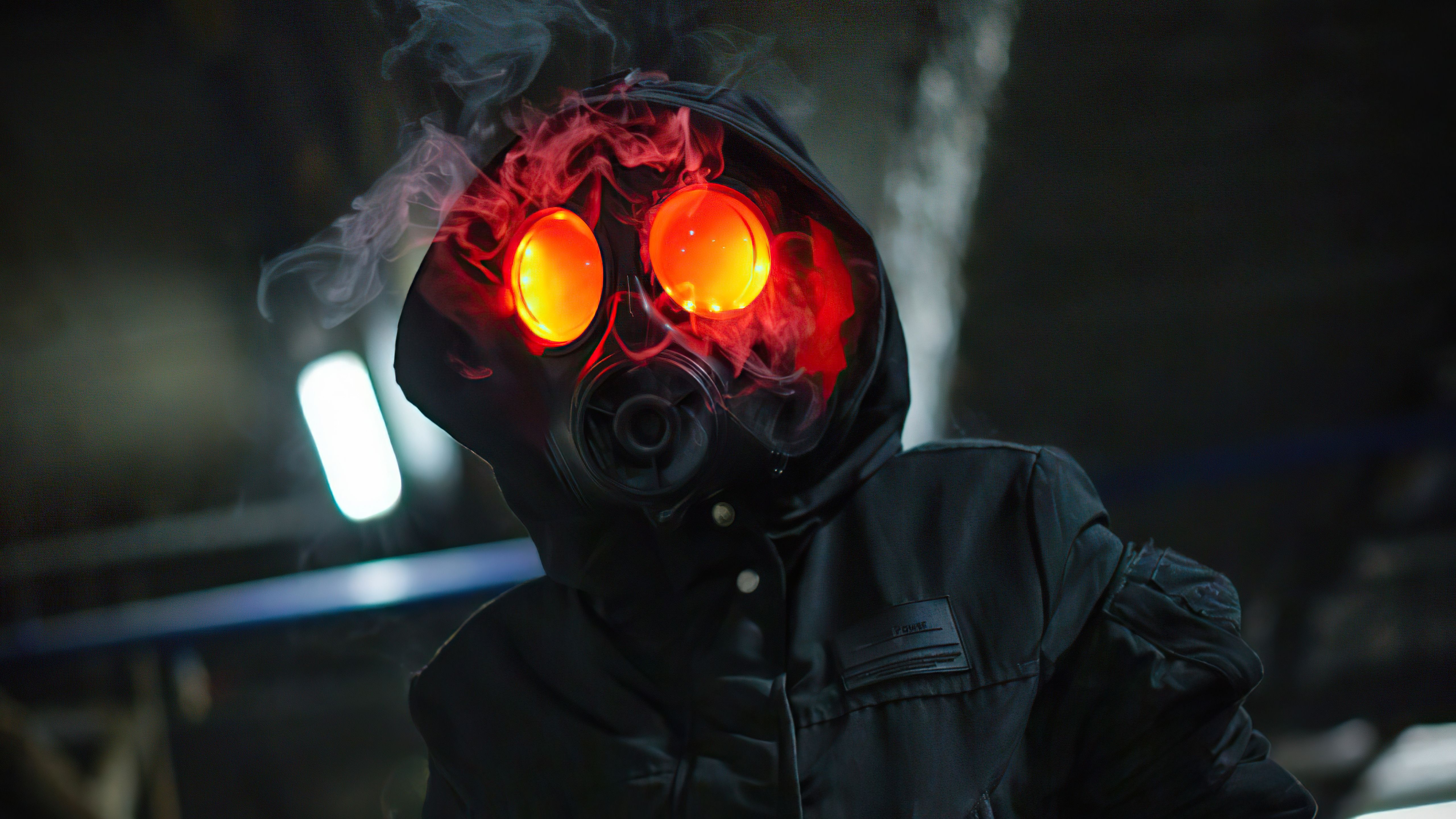 5120x2880 Wallpaper 4k Dark Smoke Mask Hoodie Boy 4k Wallpaper, Desktop