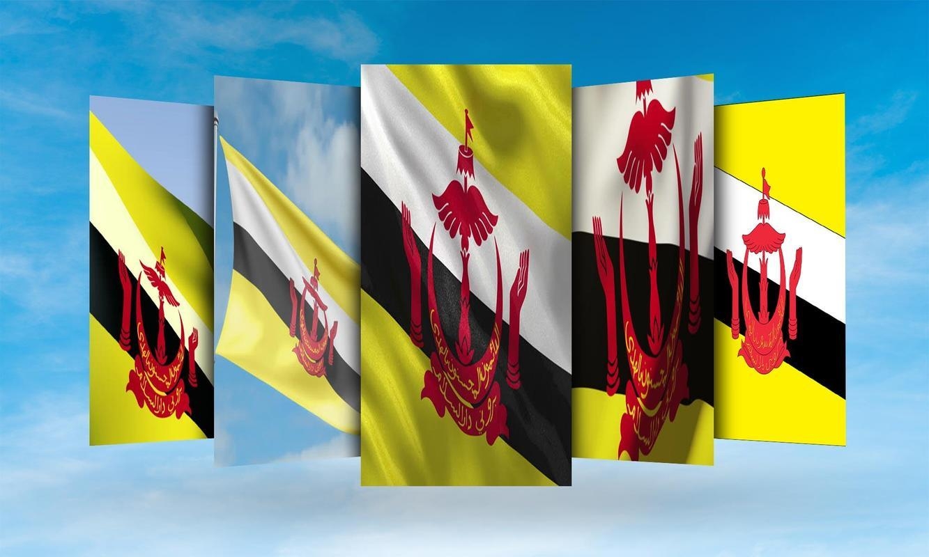 1340x800 Brunei Flag Wallpaper for Android, Desktop