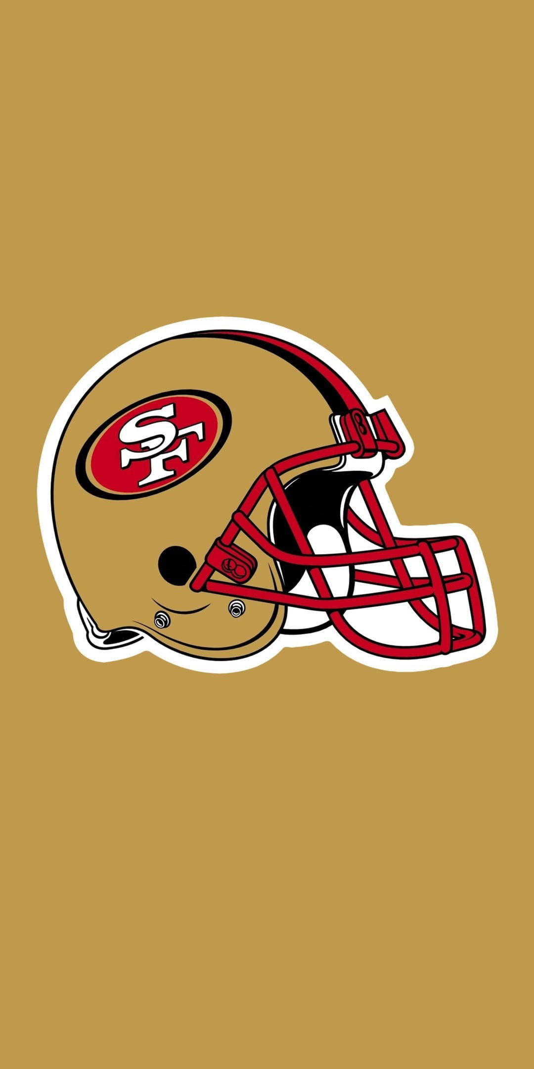 1080x2160 Download Gold Red Helmet Art 49ers, Phone