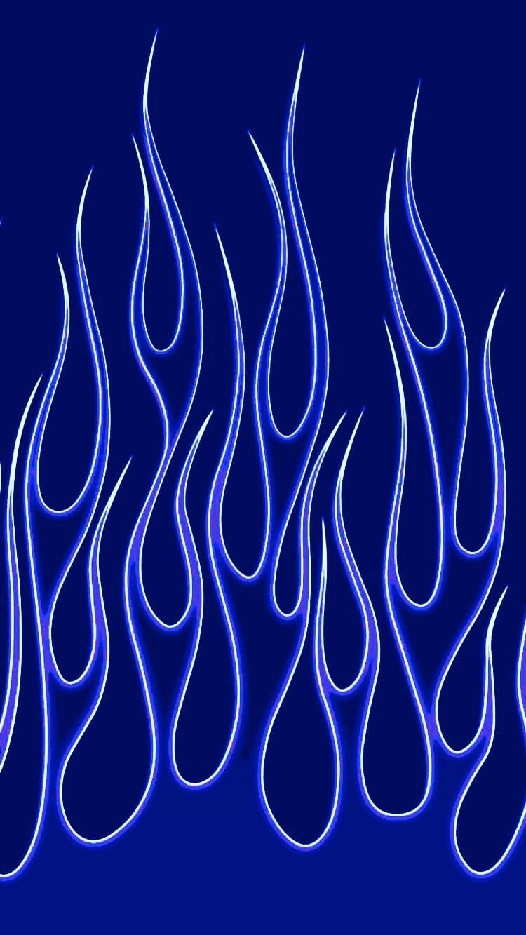 750x1340 Blue Fire, Phone