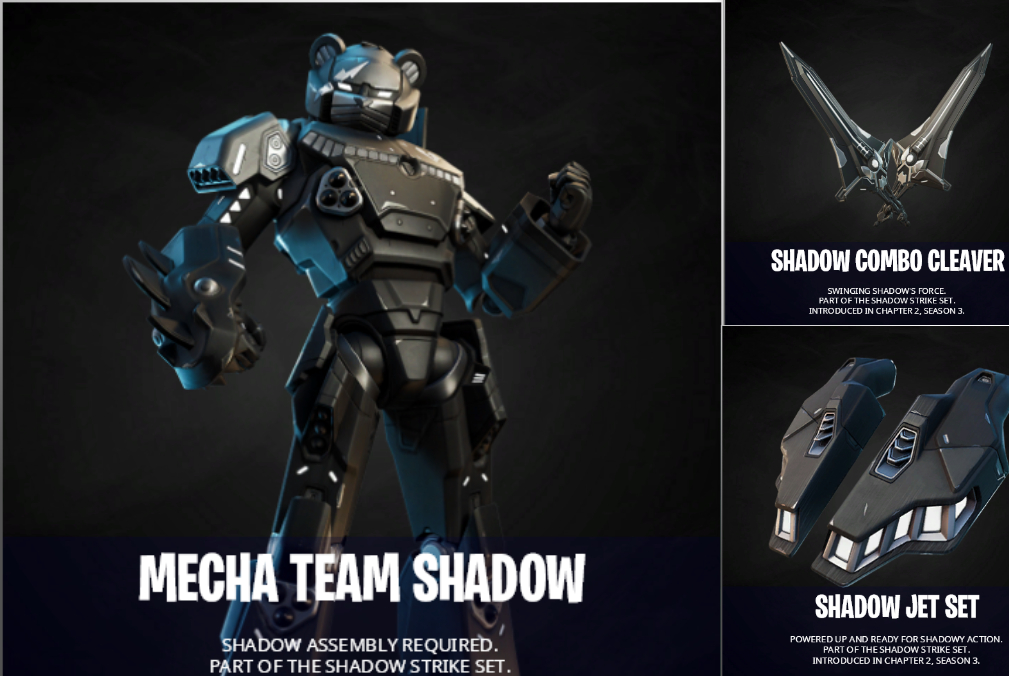 1010x680 Mecha Team Shadow Fortnite wallpaper, Desktop