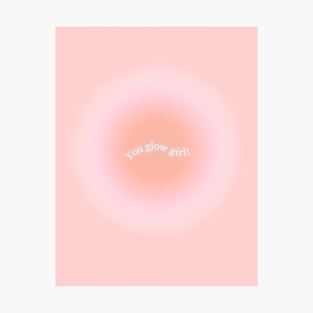 1000x1000 Aesthetic Pink Aura Poster, Phone