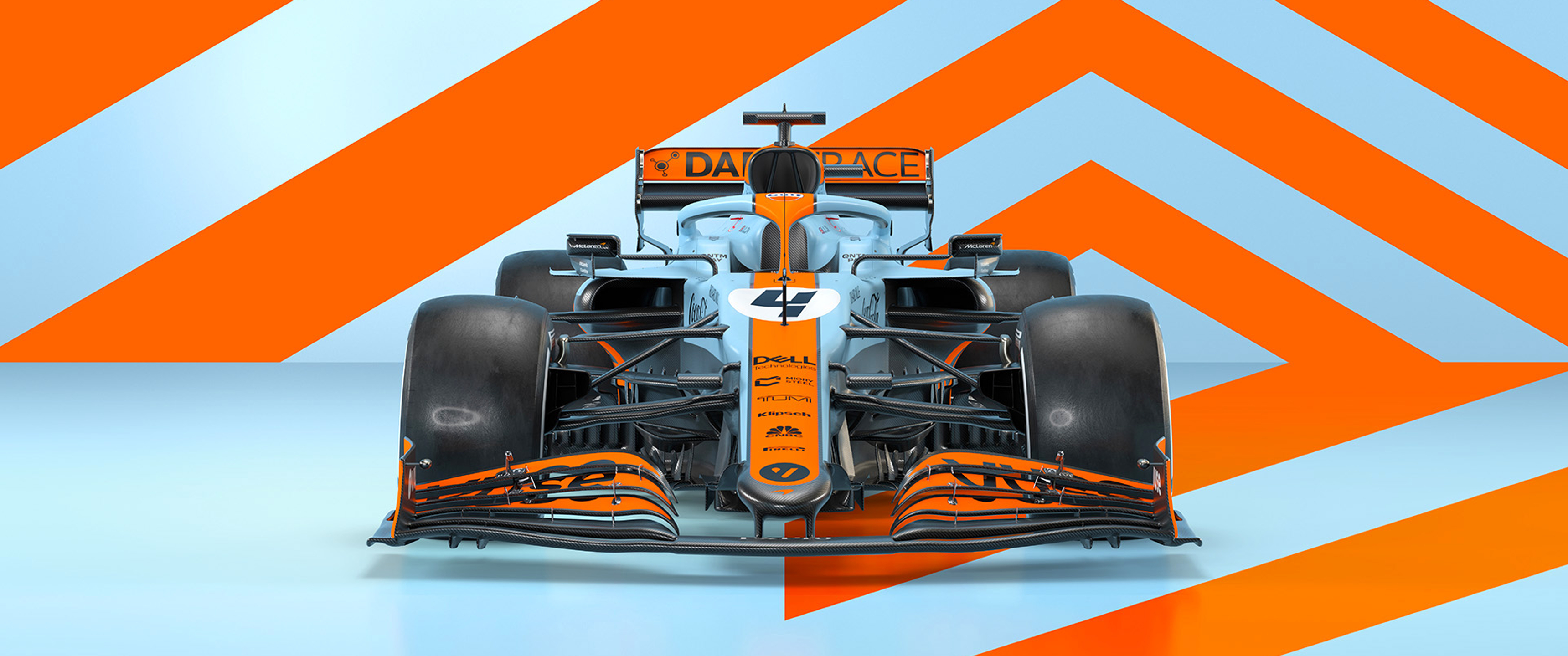 3440x1440 MCL35M Gulf Livery Desktop Wallpaper, Dual Screen