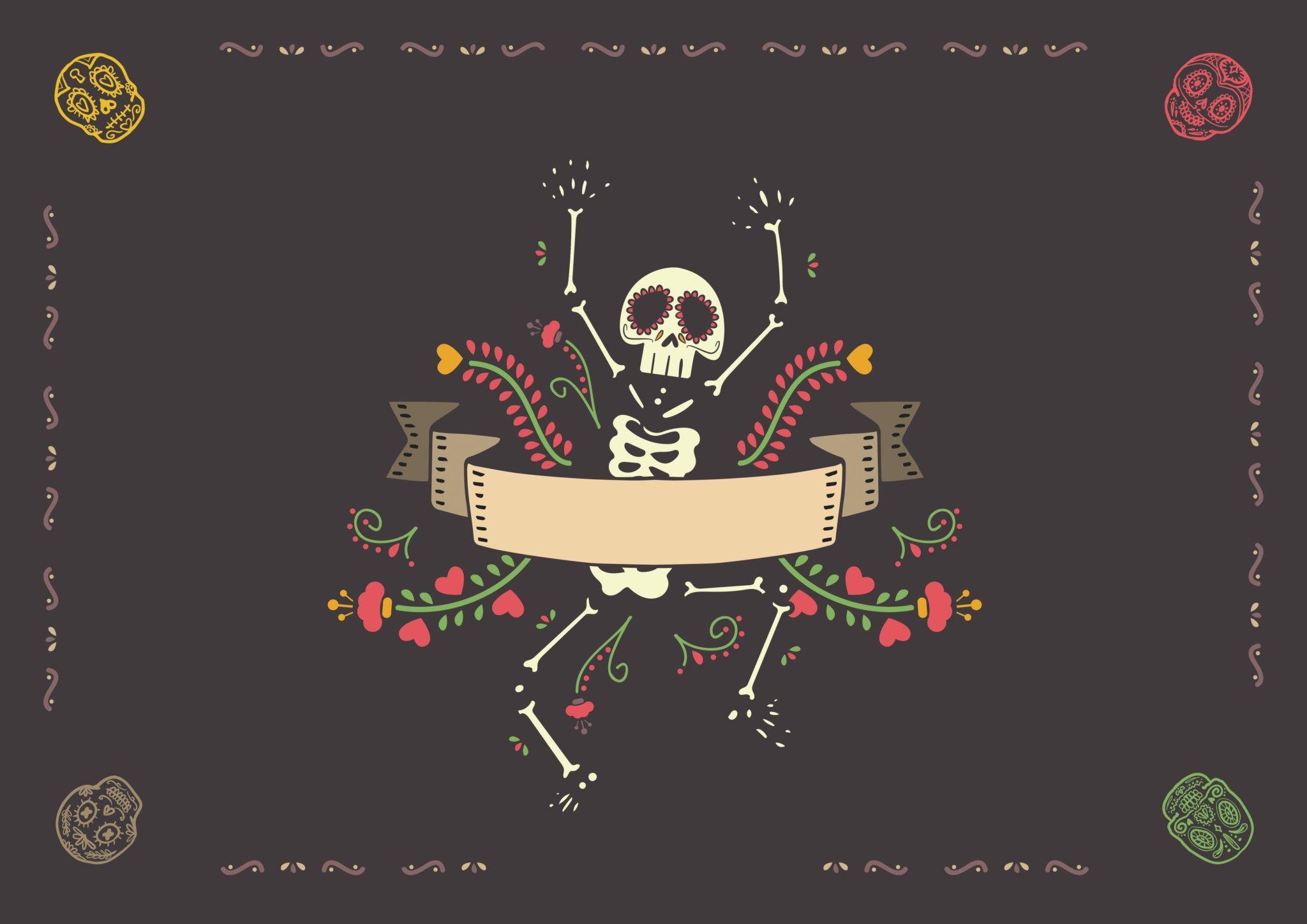 2050x1450 Imágenes de Día De Muertos para sublimar, Desktop