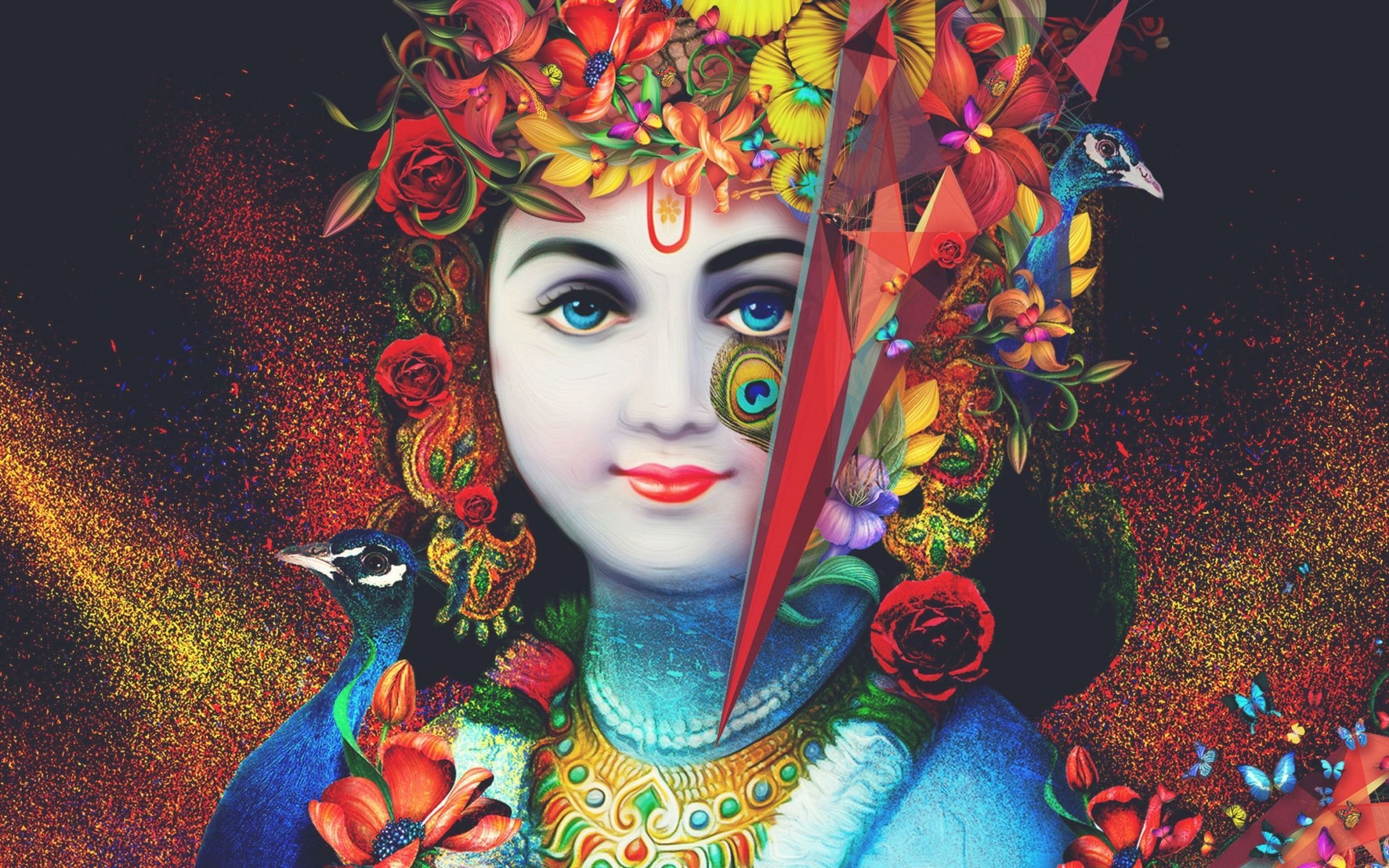 2180x1360 Lord Krishna HD Wallpaper, Desktop