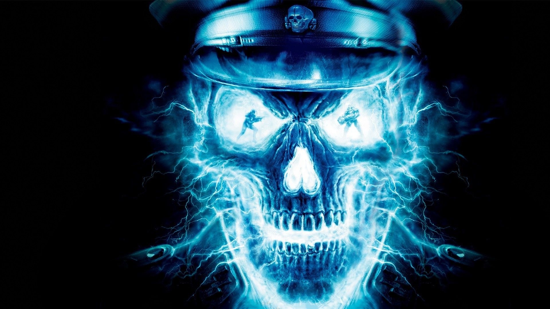 1920x1080 Blue Skull Wallpaper Free Blue Skull Background, Desktop