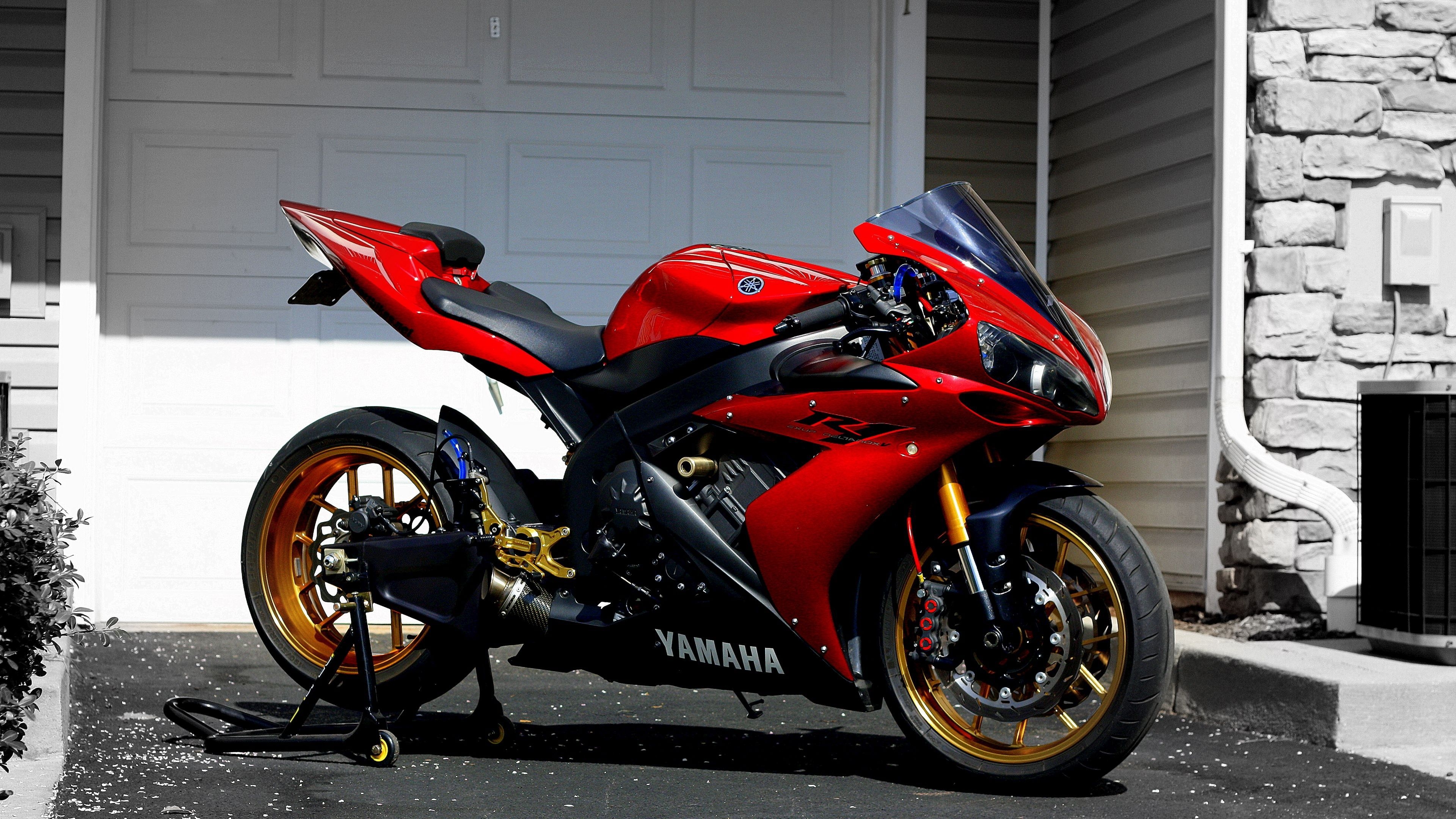 3840x2160 yamaha, r red, sportbike 4k 4k HD Wallpaper. Sport bikes, Yamaha sport, Yamaha r1, Desktop