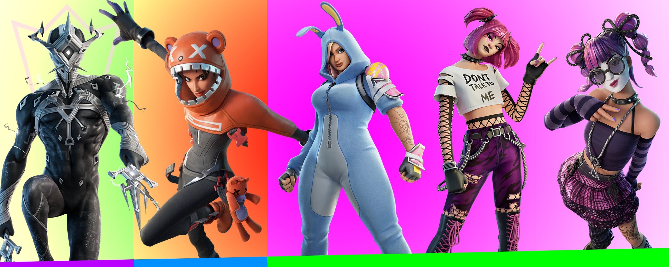 2700x1080 Drop Dee Fortnite wallpaper, Dual Screen