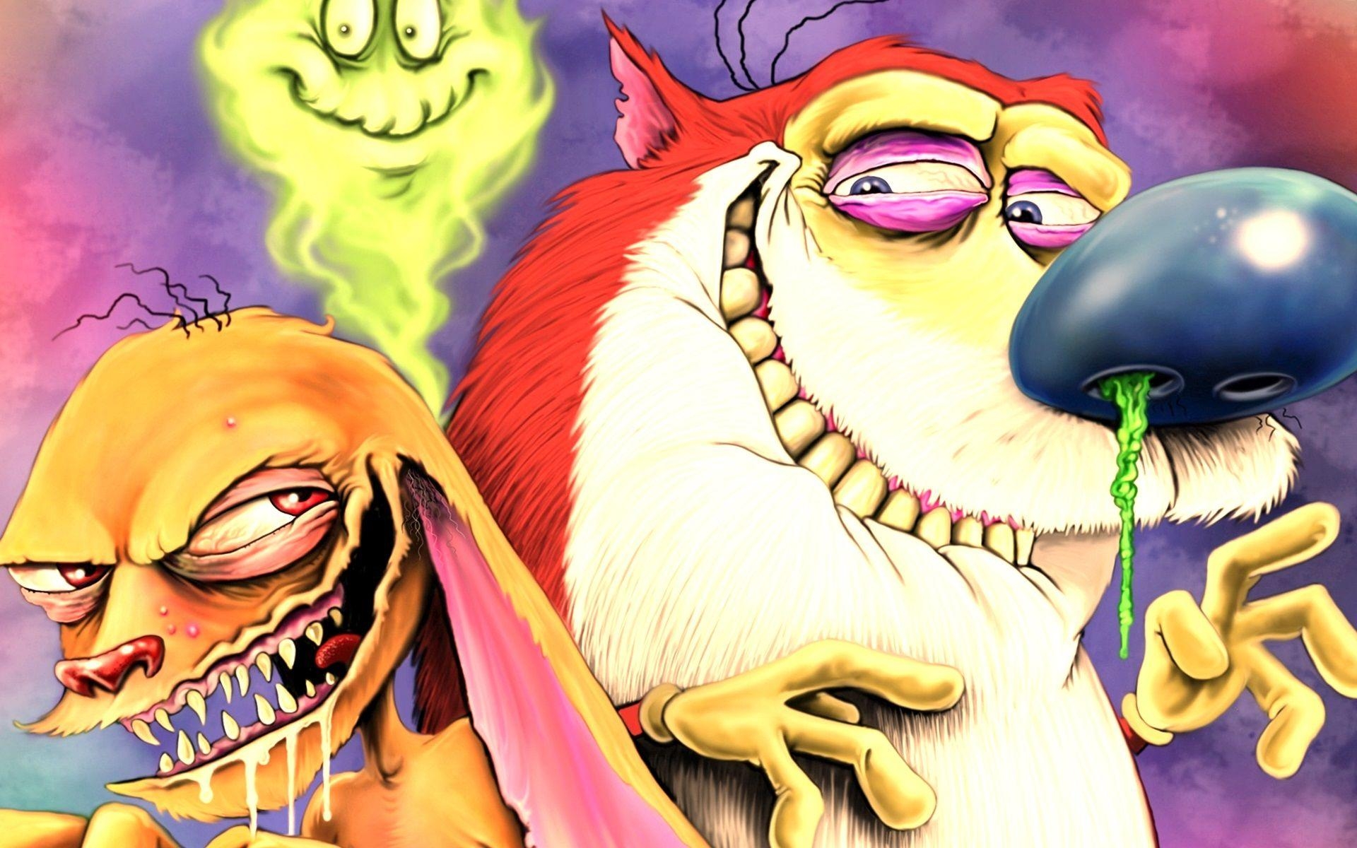 1920x1200 Incredible Ren and Stimpy Birthday Cards, Desktop