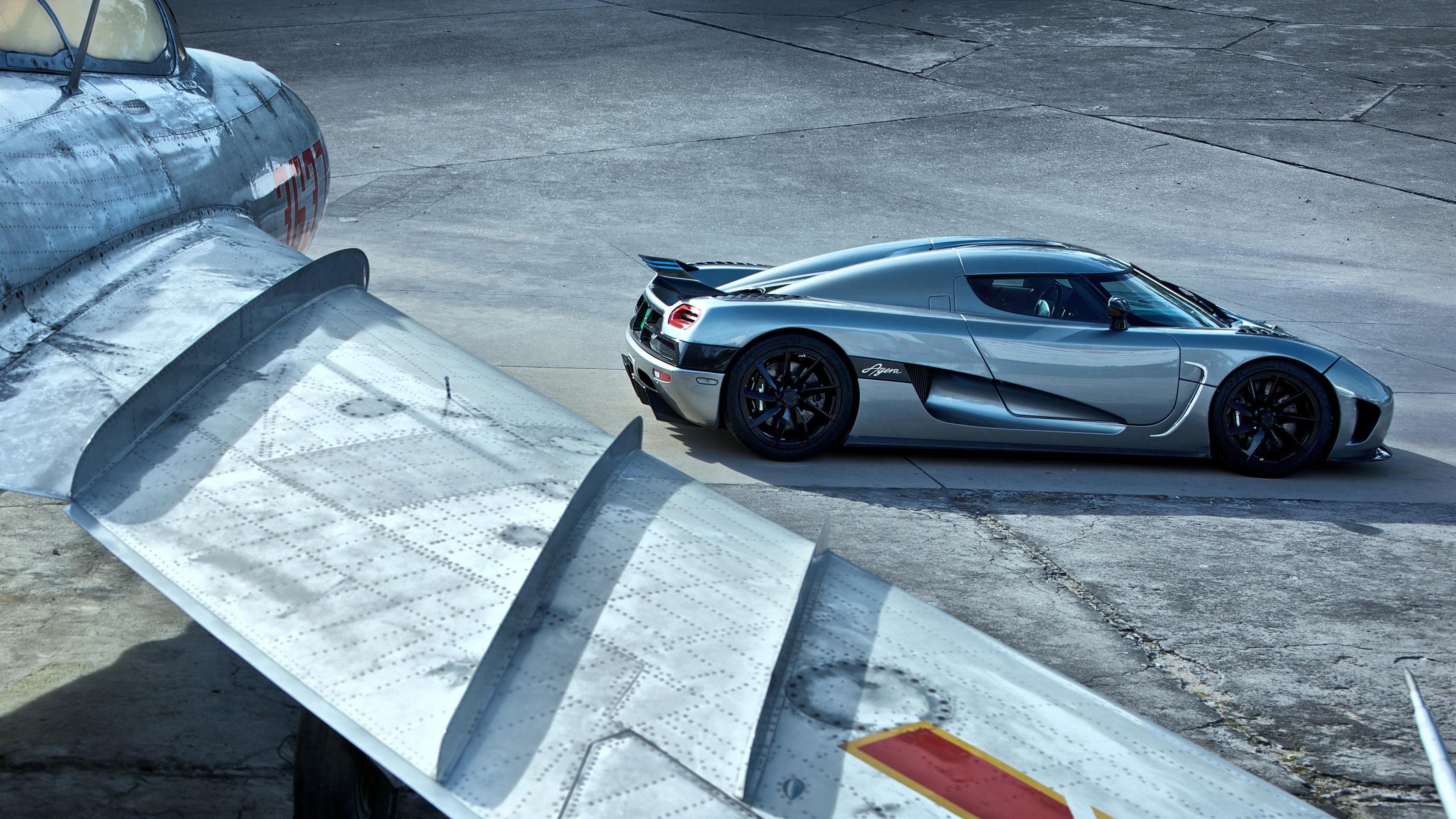 3840x2160 Wallpaper Koenigsegg Agera, supercar, Koenigsegg, sports car, Agera R, 4K, runway, aircraft, Cars & Bikes, Desktop