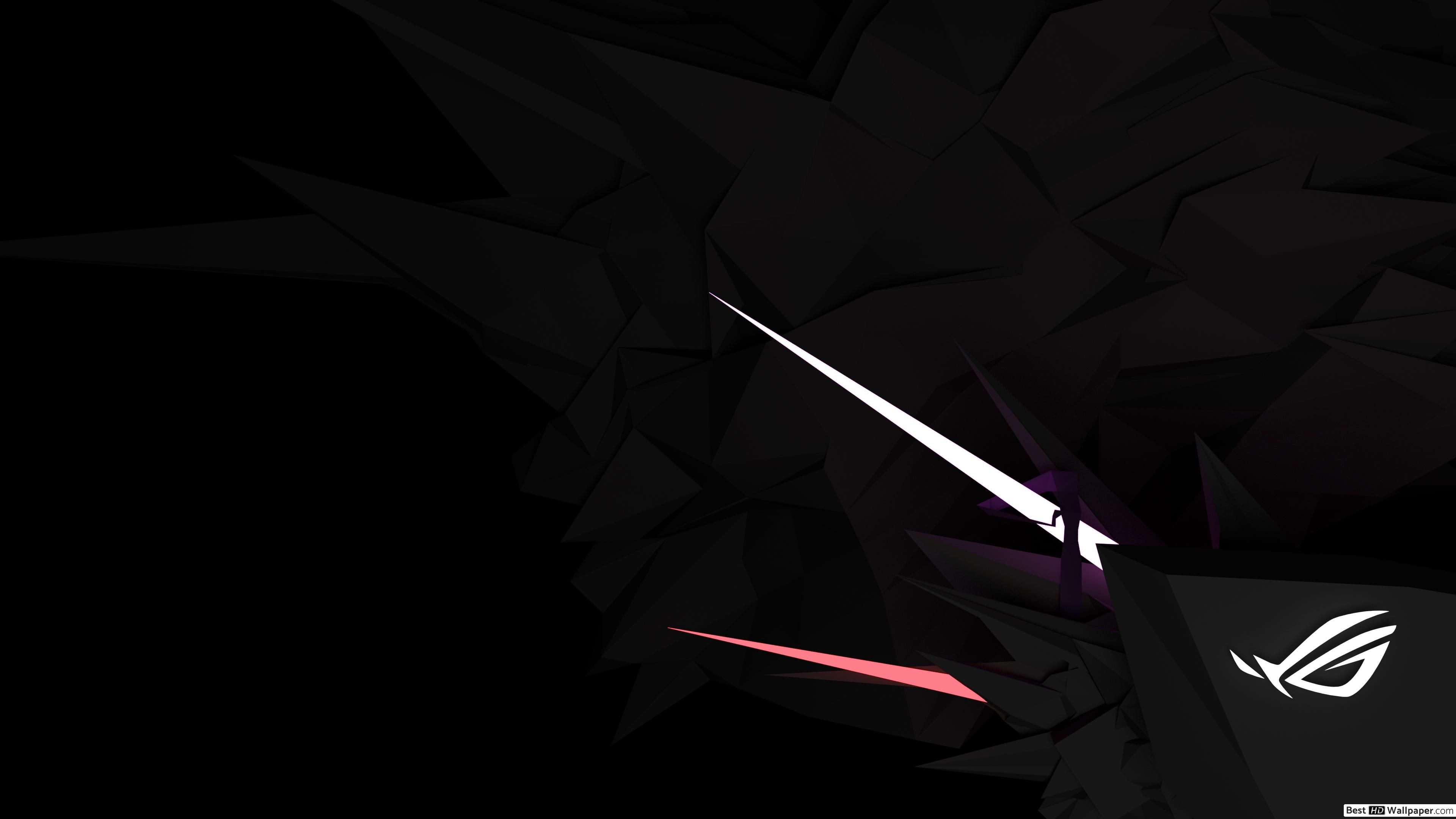 3840x2160 Asus ROG (Republic of Gamers) Dark Minimal White LOGO HD wallpaper download, Desktop