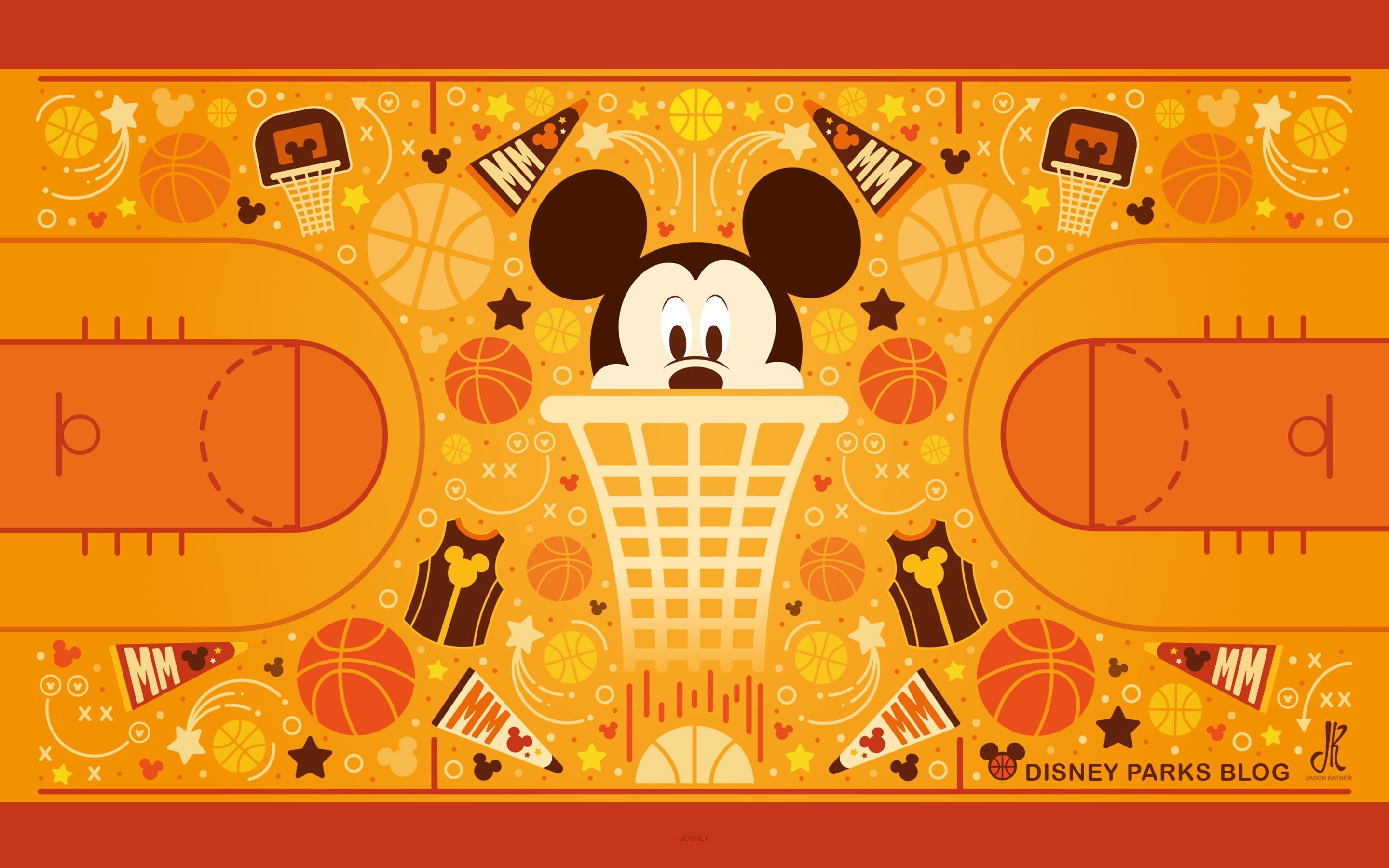 2880x1800 Mickey Basketball Wallpaper, Desktop