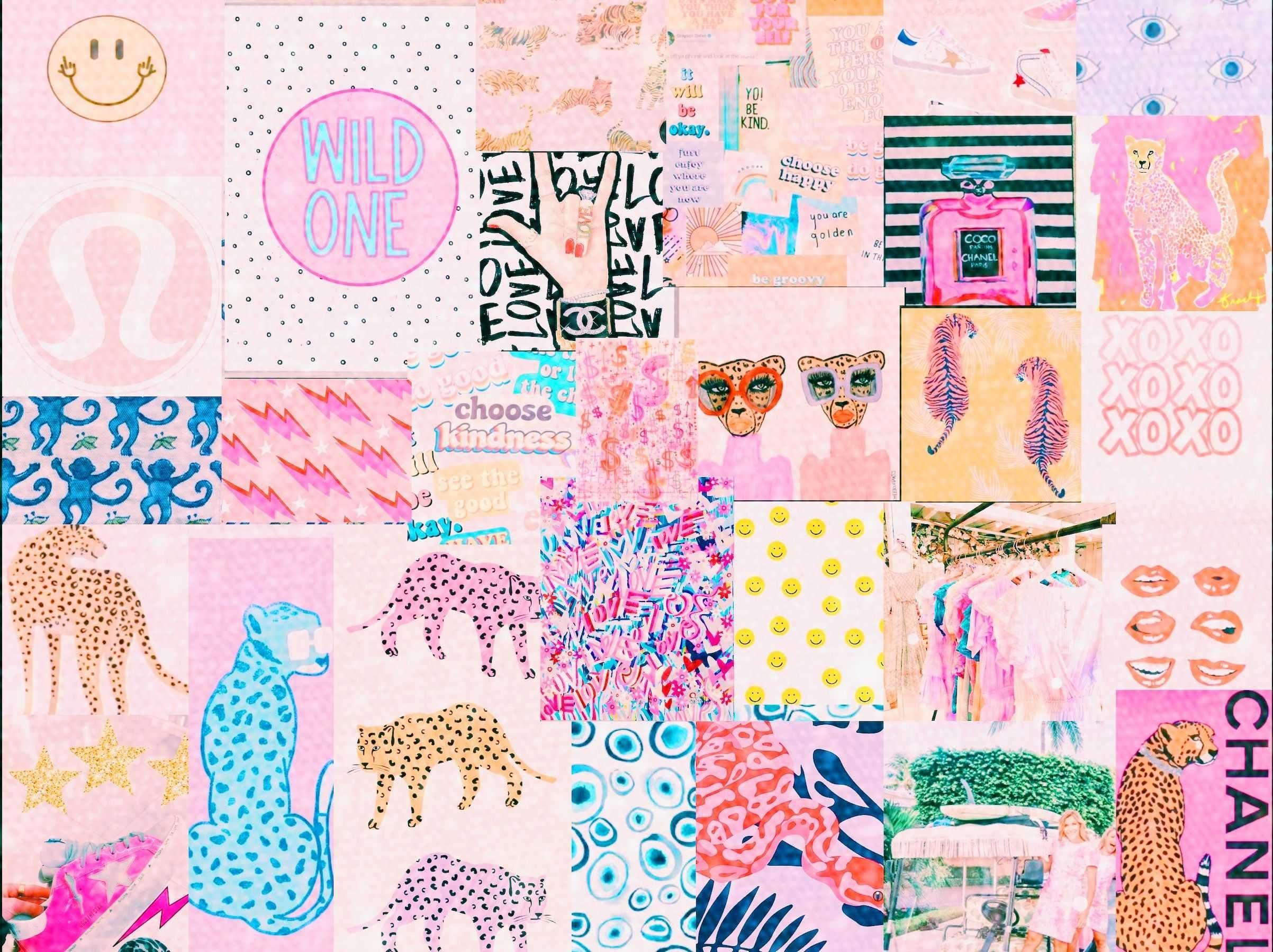 2410x1800 Preppy Wallpaper Discover more Desktop, iPad, iPhone, laptop, Pastel wallpaper.. Preppy wallpaper, Preppy wall collage, Cute patterns wallpaper, Desktop