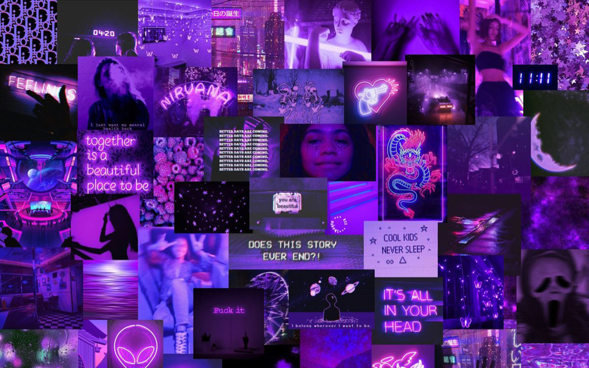 1920x1200 HD Wallpaper Aesthetic Purple, Desktop